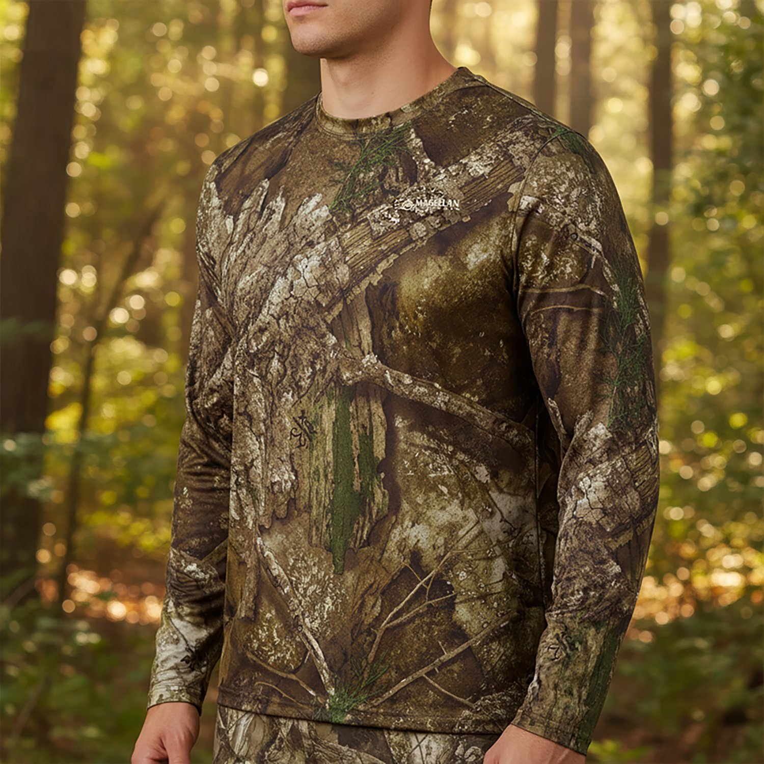 Magellan Outdoors Hunt Gear Men's Eagle Pass Tech Mesh Long Sleeve T-shirt - view number 3