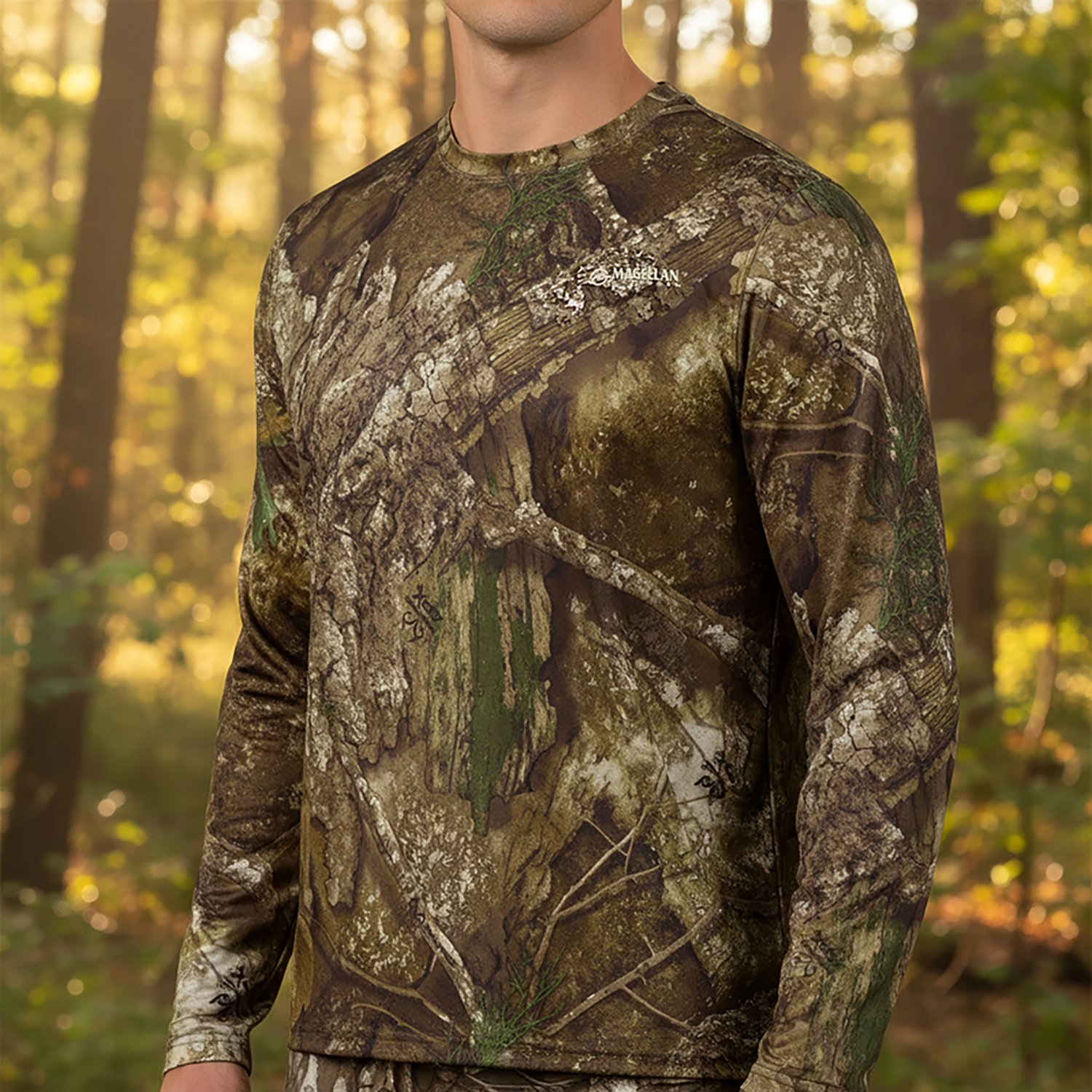 Magellan Outdoors Hunt Gear Men's Eagle Pass Tech Mesh Long Sleeve T-shirt - view number 4