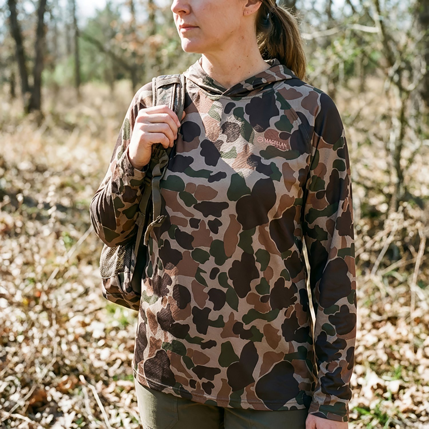 Magellan Outdoors Hunt Gear Women's Eagle Pass Tech Mesh Hooded Long Sleeve Shirt - view number 5
