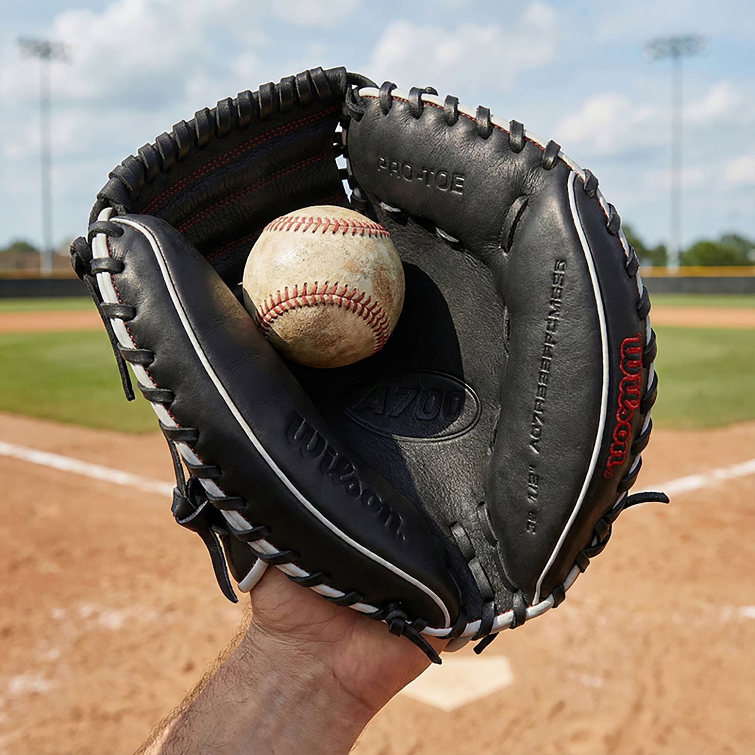 Wilson 32.5 in A700 Pedroia Fit Catcher's Mitt                                                                                   - view number 7