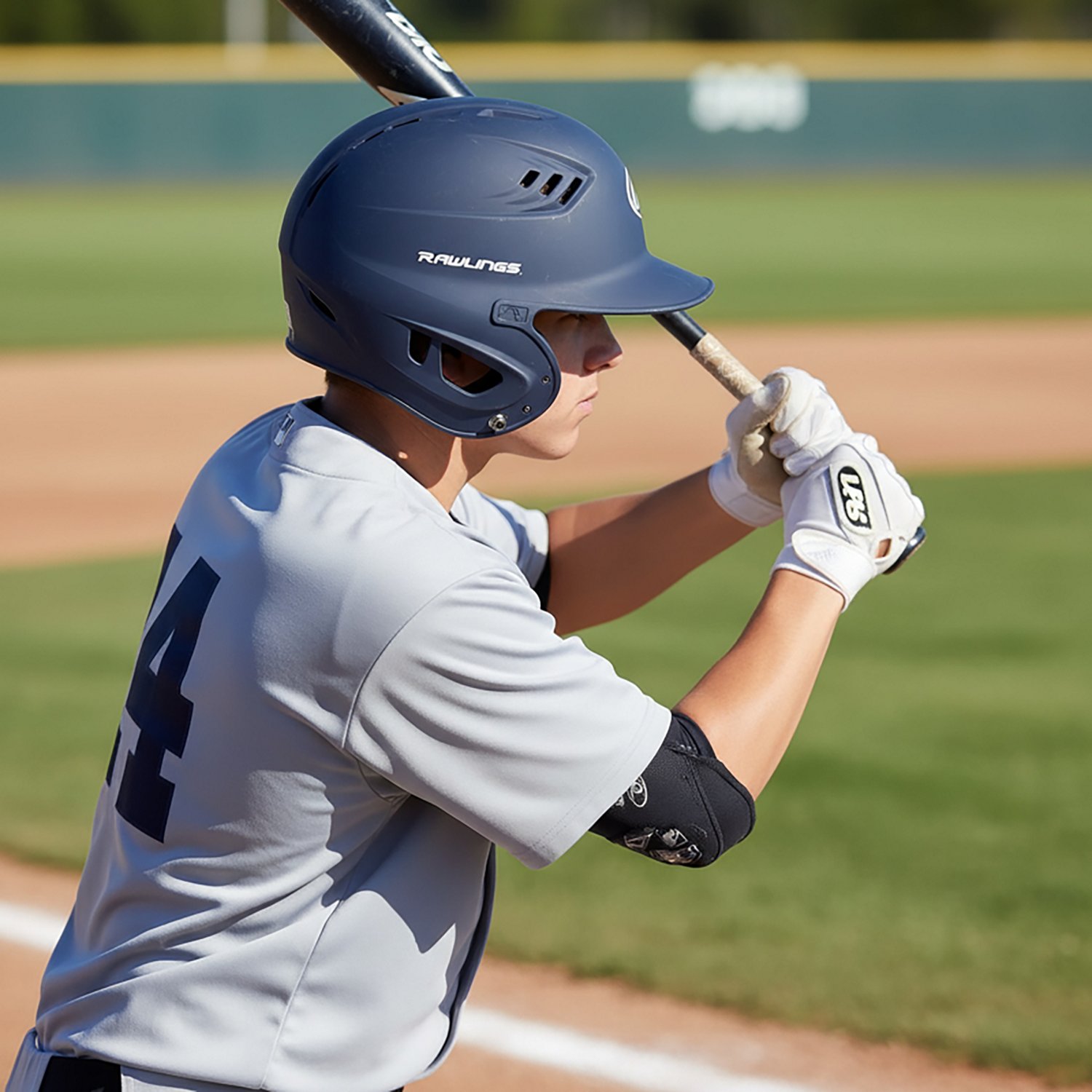 Rawlings Senior R-16 Matte Batting Helmet                                                                                        - view number 2