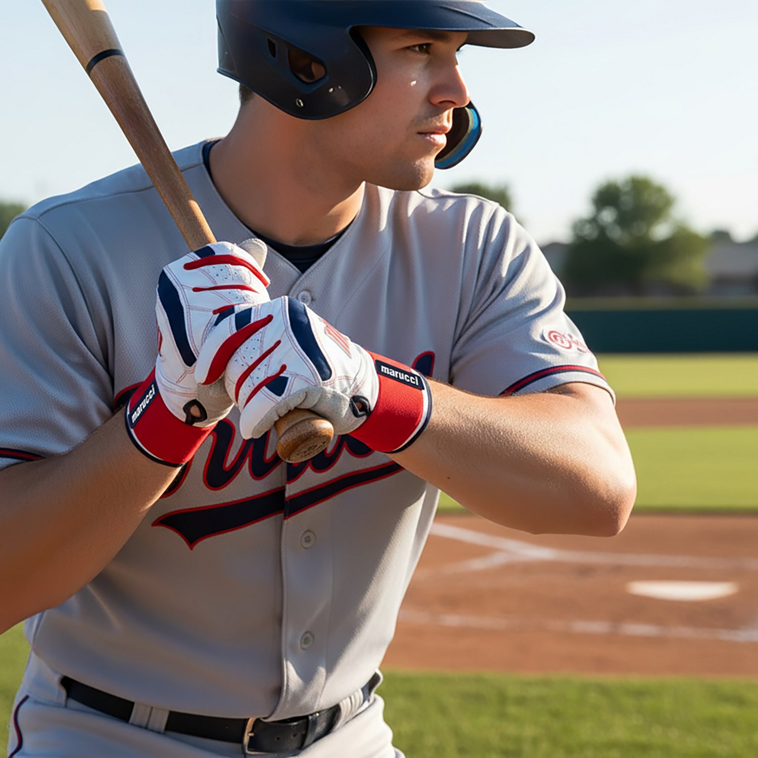 Marucci Adults' Signature Full Wrist Wrap Batting Gloves                                                                         - view number 4