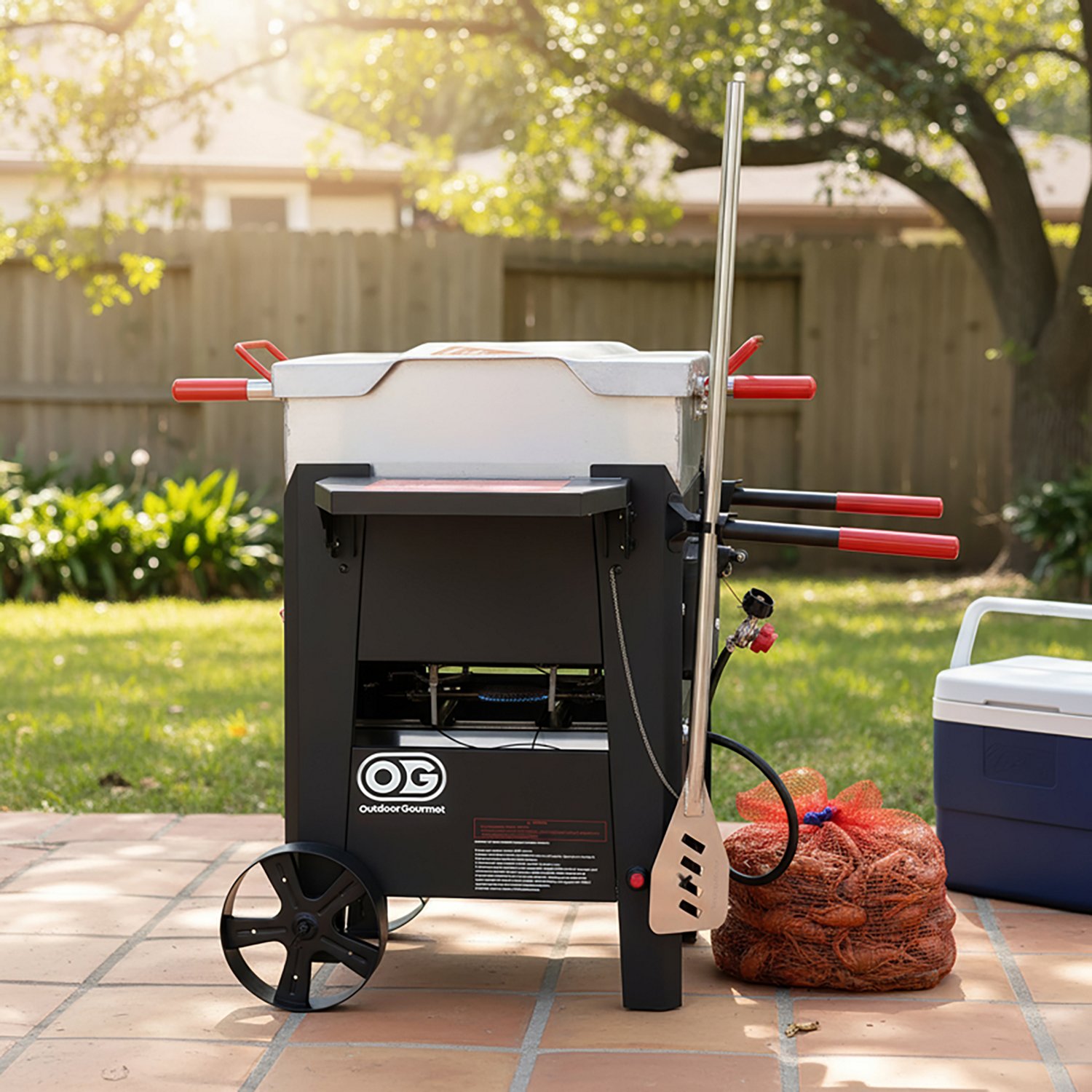 Outdoor Gourmet 90 qt Crawfish Boiling Cart w/Stir Paddle - view number 7