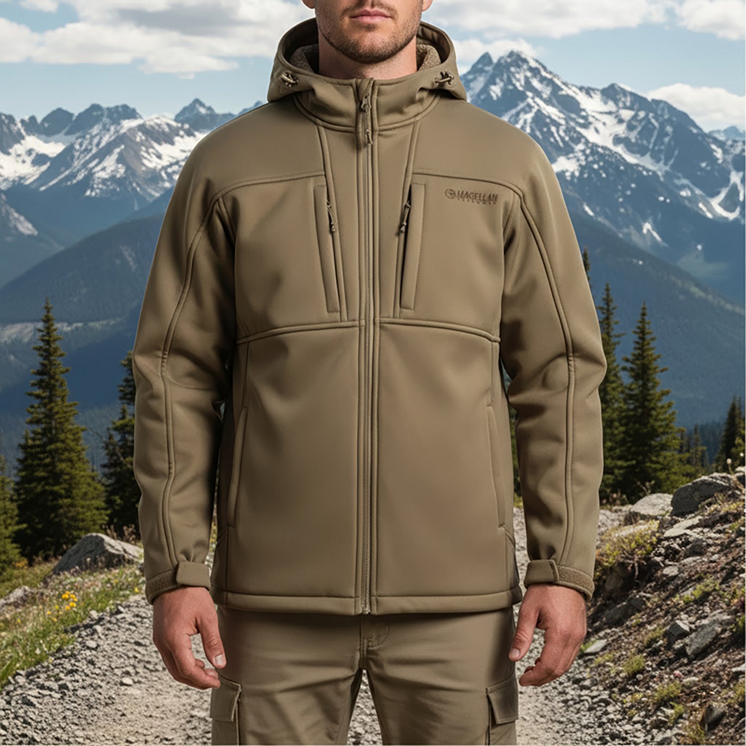 Magellan Outdoors Men's Mesa 2.0 Solid Softshell Jacket - view number 3