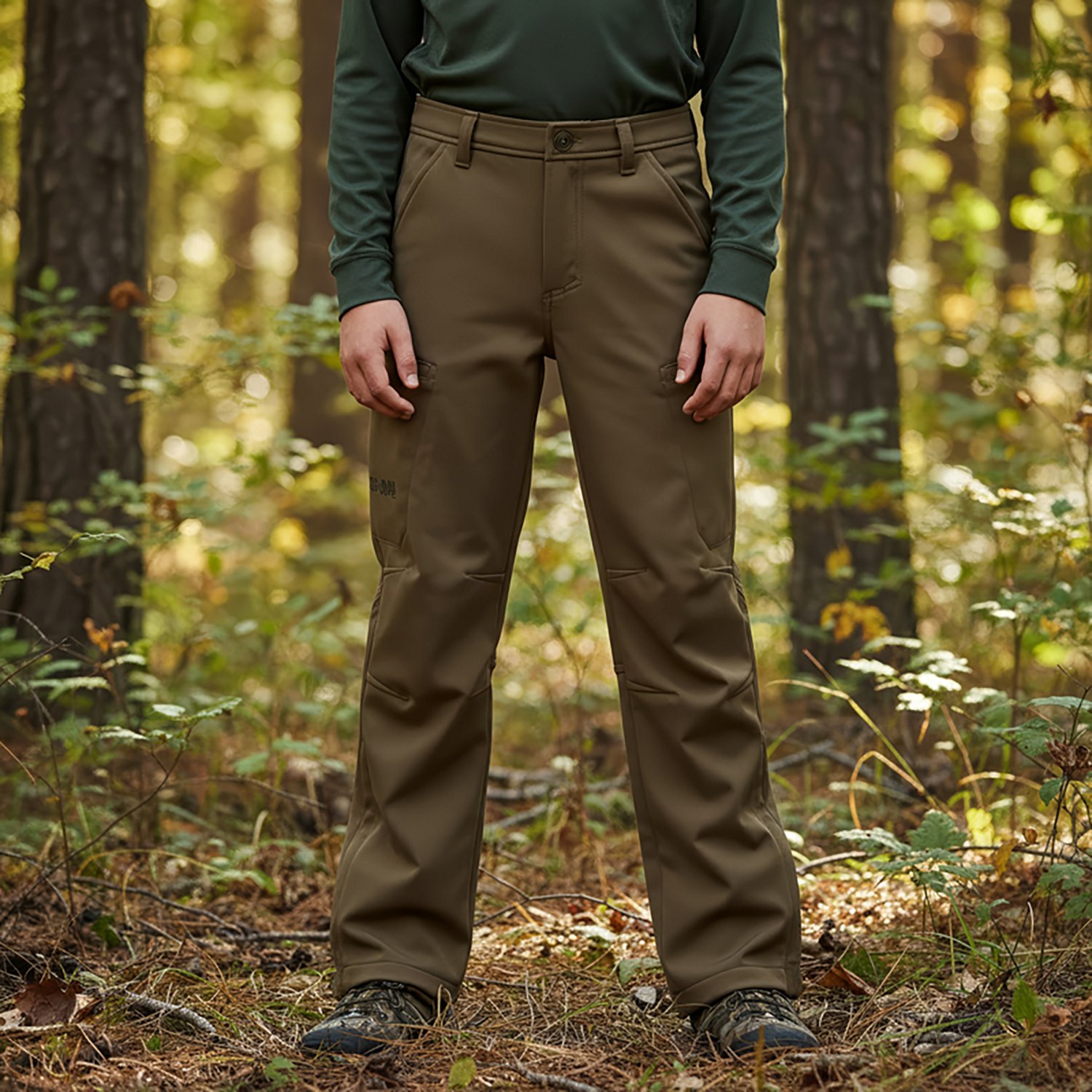 Magellan Outdoors Boys' Mesa 2.0 Solid Softshell Pants - view number 4