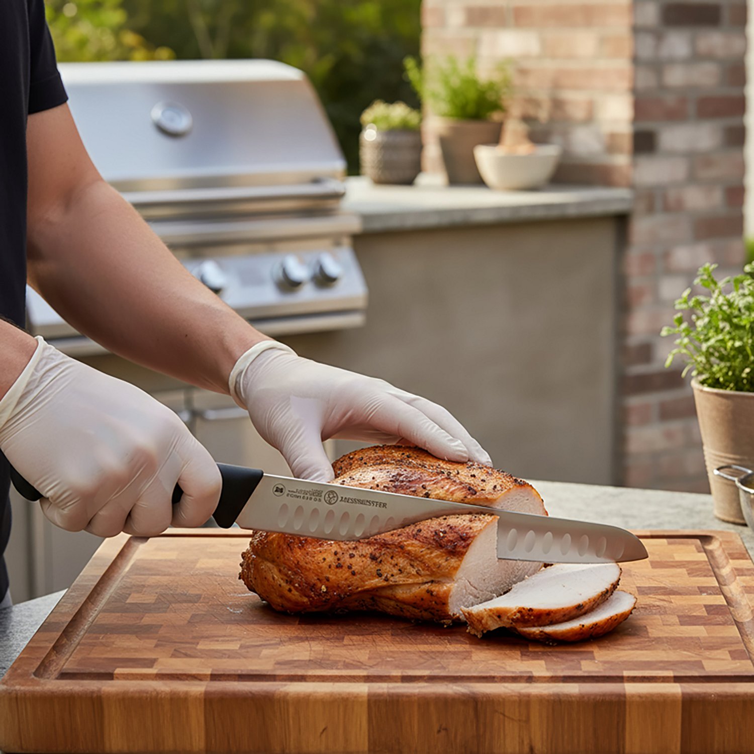 Messermeister Pro Series 12 in Round-Tip Kullens Slicer - view number 3