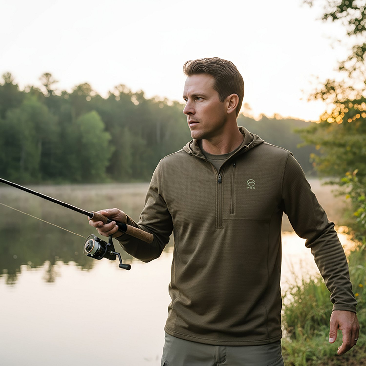 Magellan Outdoors Men's ProHunt 1/4 Zip Long Sleeve Pullover                                                                     - view number 6