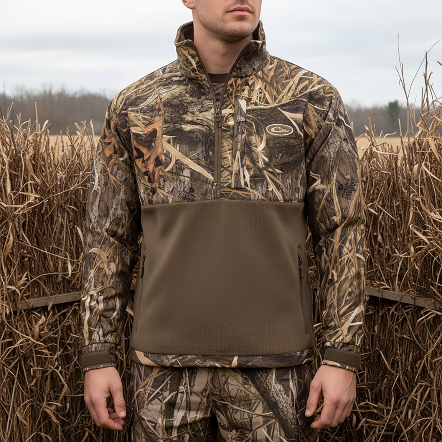Drake Men's MST Half-Zip Eqwader Bottomland Jacket - view number 8