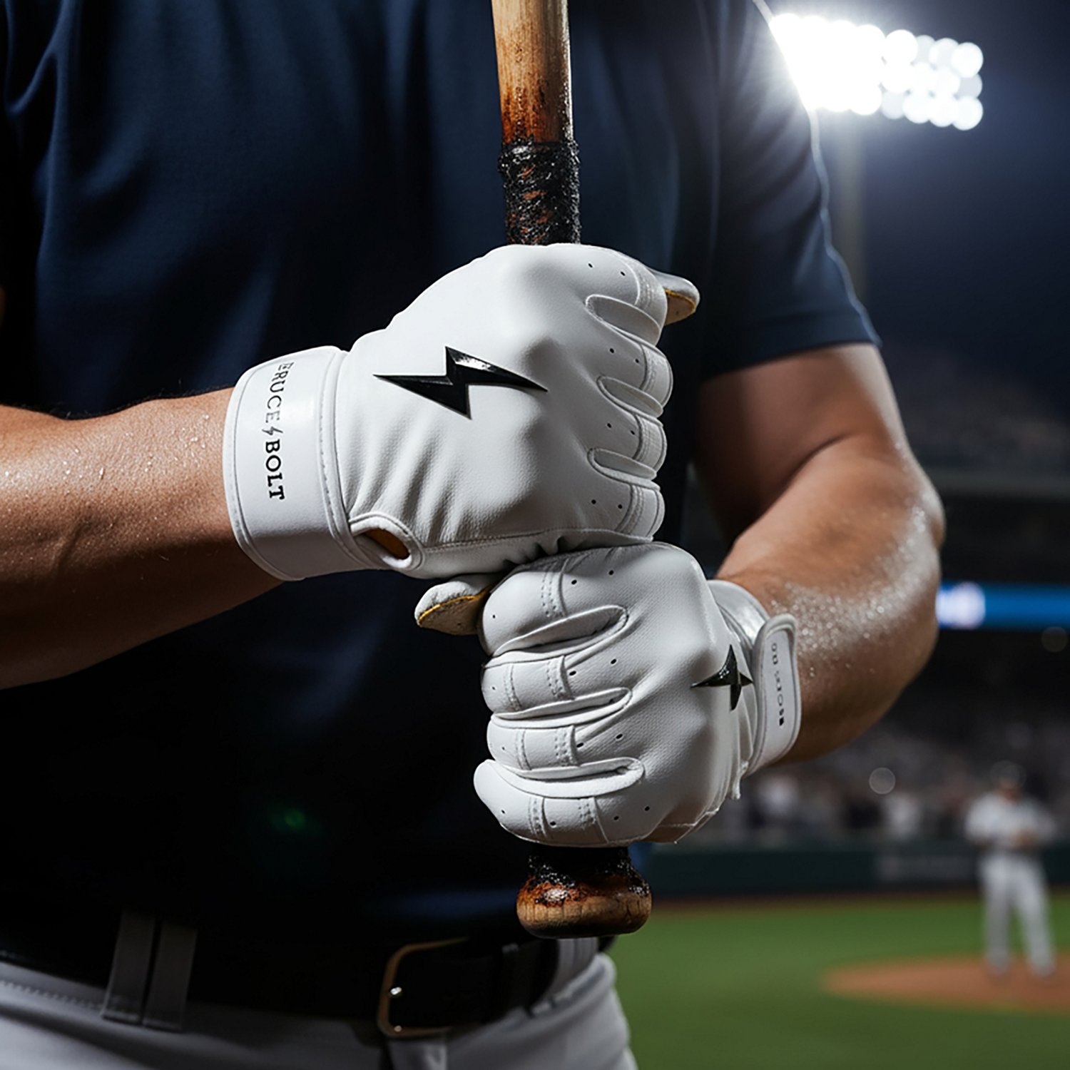 BRUCE BOLT Adults' Premium Pro Short Cuff Batting Gloves                                                                         - view number 3