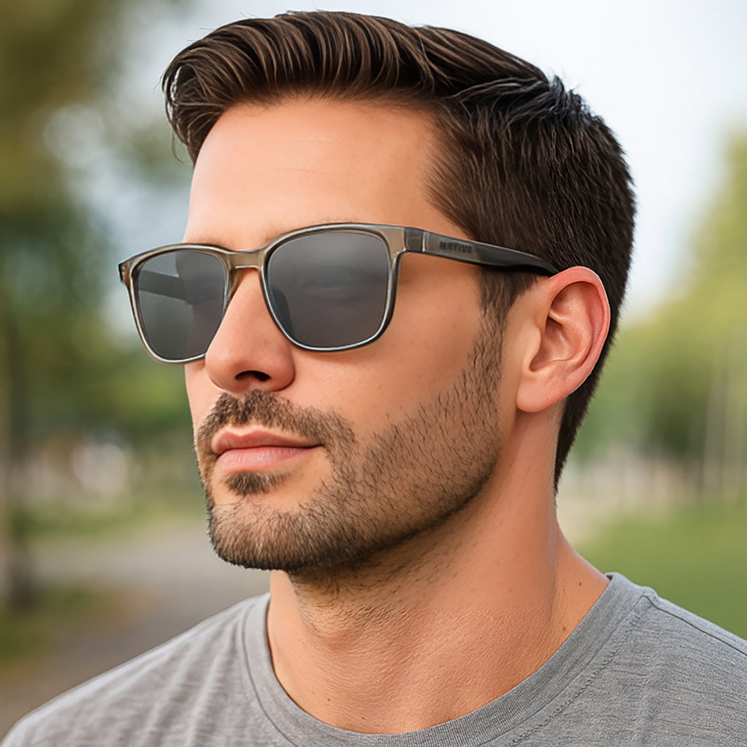 Native Eyewear Targhee Square Silver Reflex Polarized Mirrored Sunglasses - view number 7