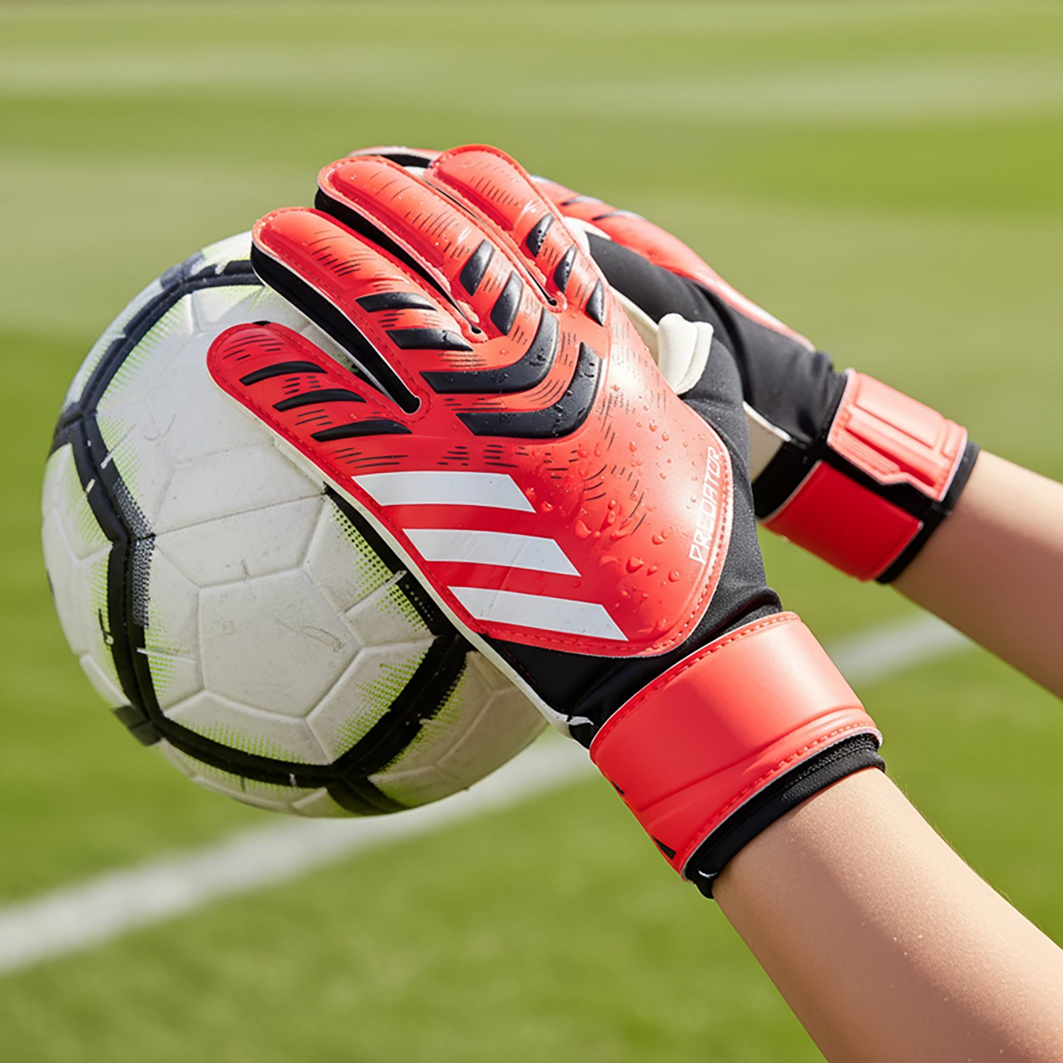 adidas Juniors’ Predator Training Soccer Goalie Gloves                                                                         - view number 2