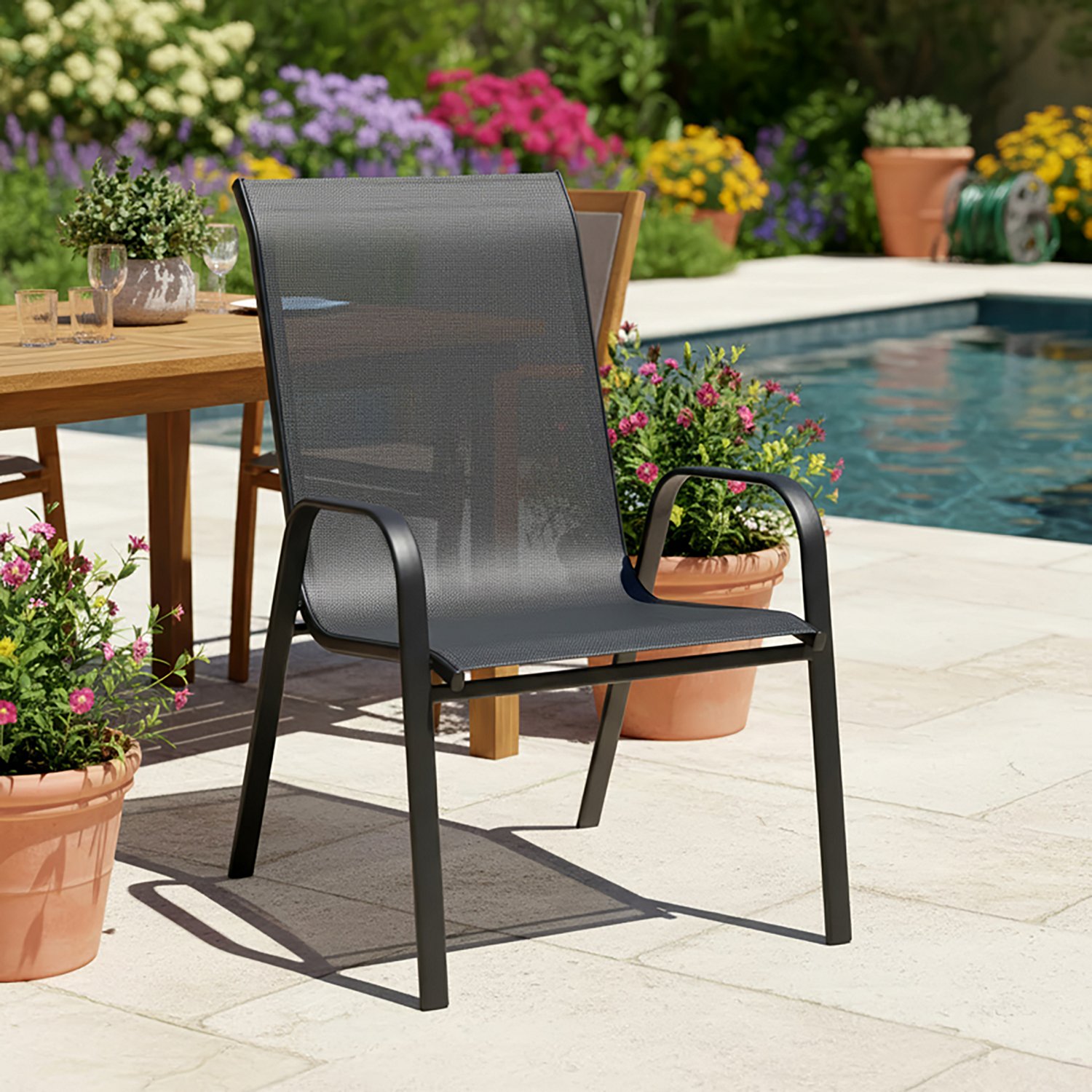 Mosaic Livingston Oversize Solid Sling Stack Chair  - view number 3