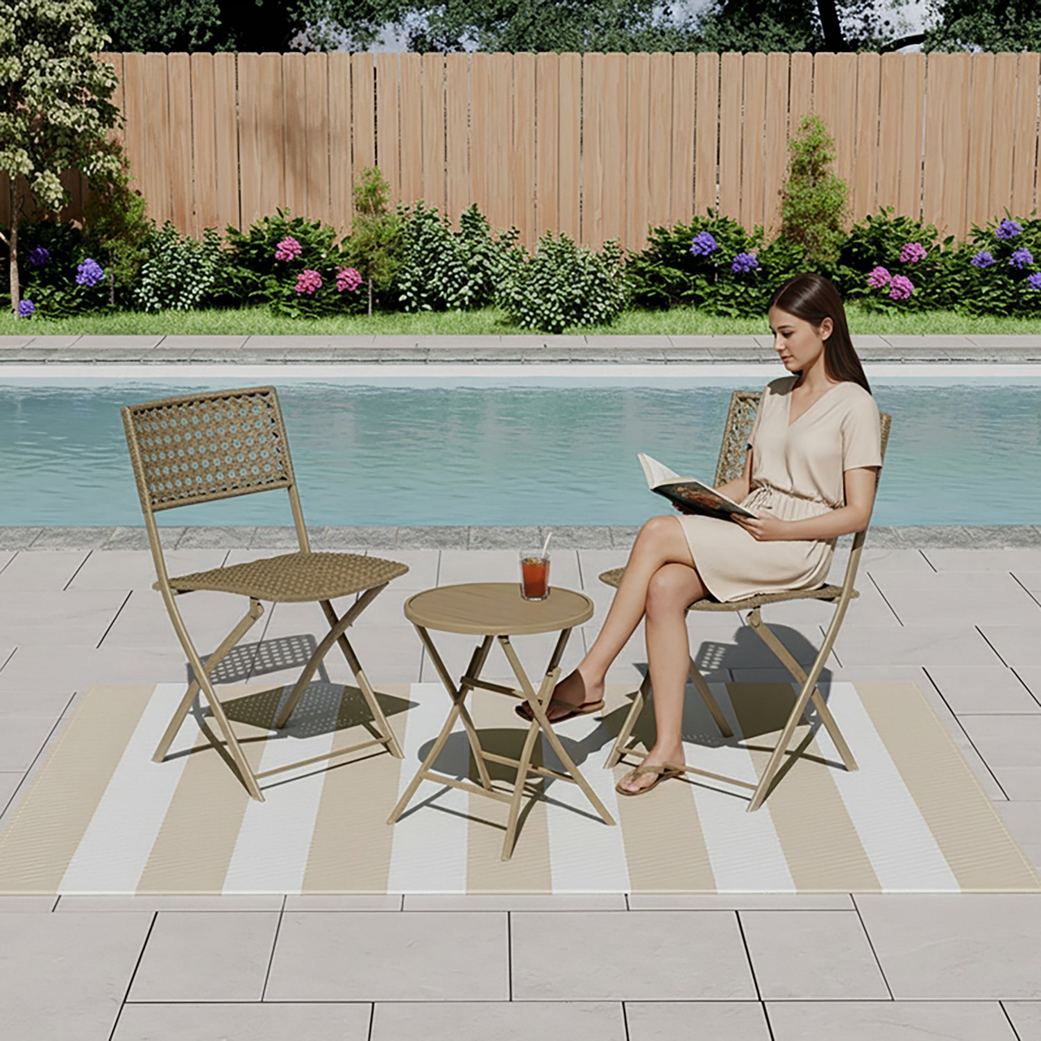 Mosaic Vanderwood 3-Piece Folding Bistro Set - view number 5