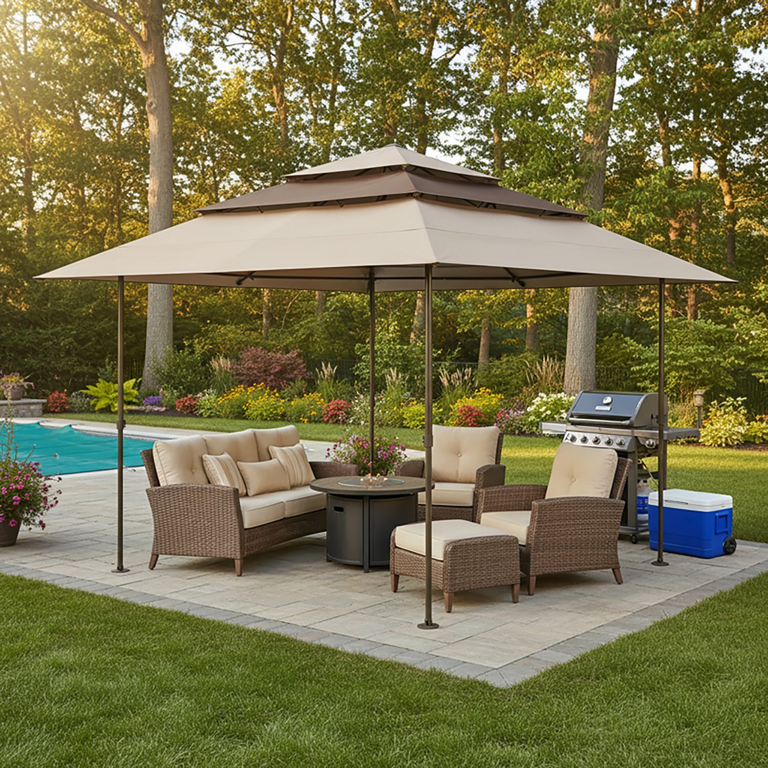 Mosaic 13 ft x 13 ft Triple Pagoda Gazebo Canopy                                                                                 - view number 8