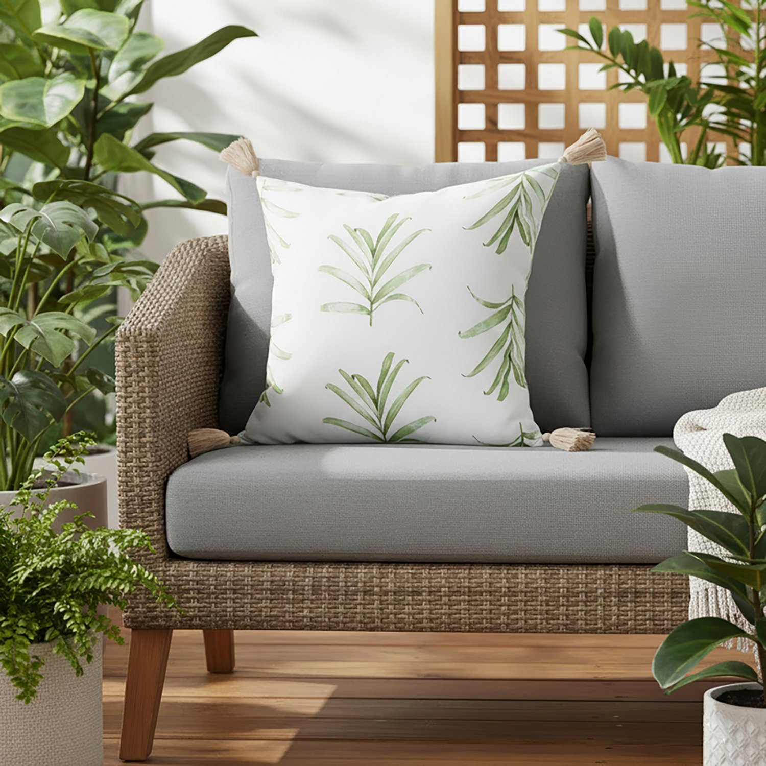 Mosaic 18 in Printed Patio Pillow                                                                                                - view number 2