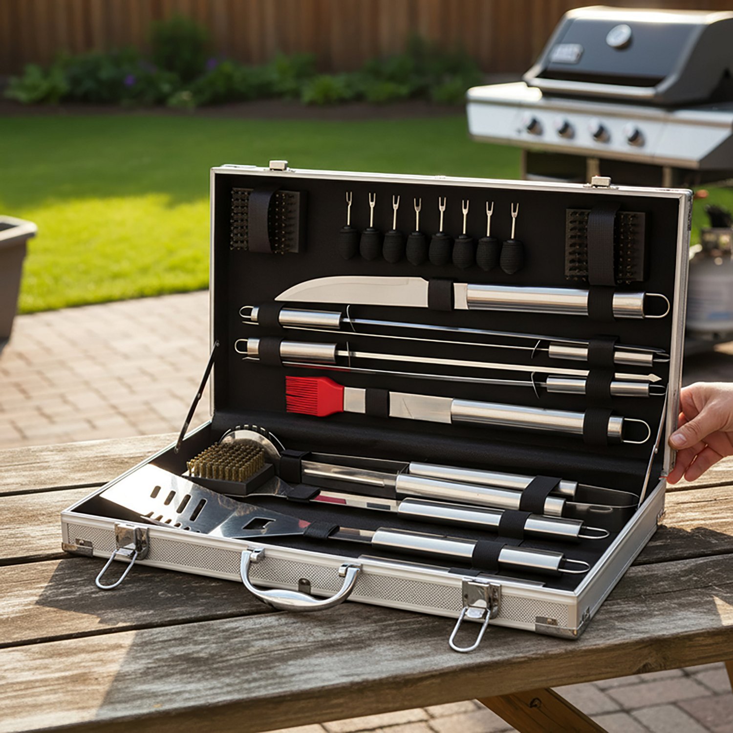 Outdoor Gourmet Grill Master Deluxe BBQ Tool Set