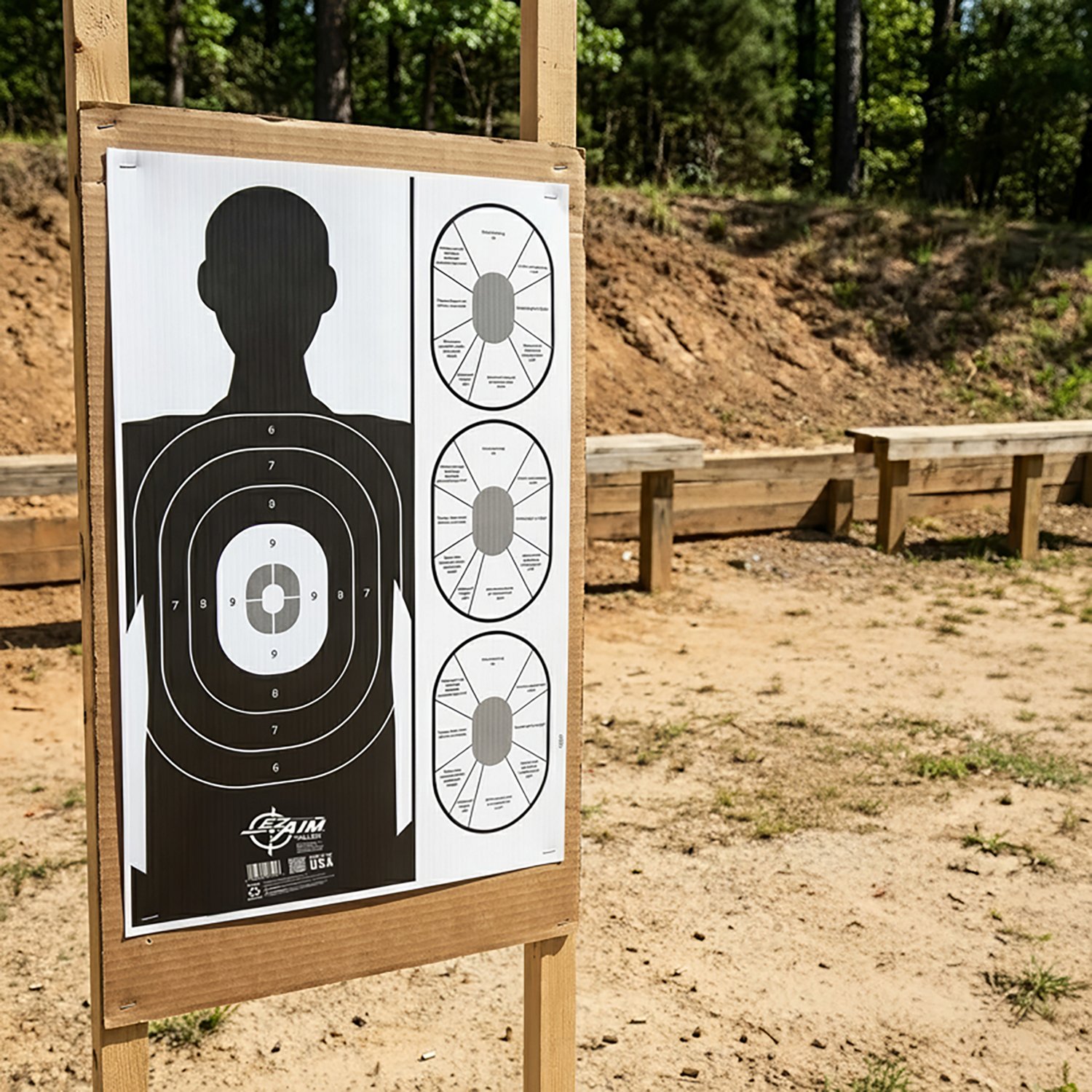 Allen Company EZ Aim Handgun Trainer Shooting Target and Backer