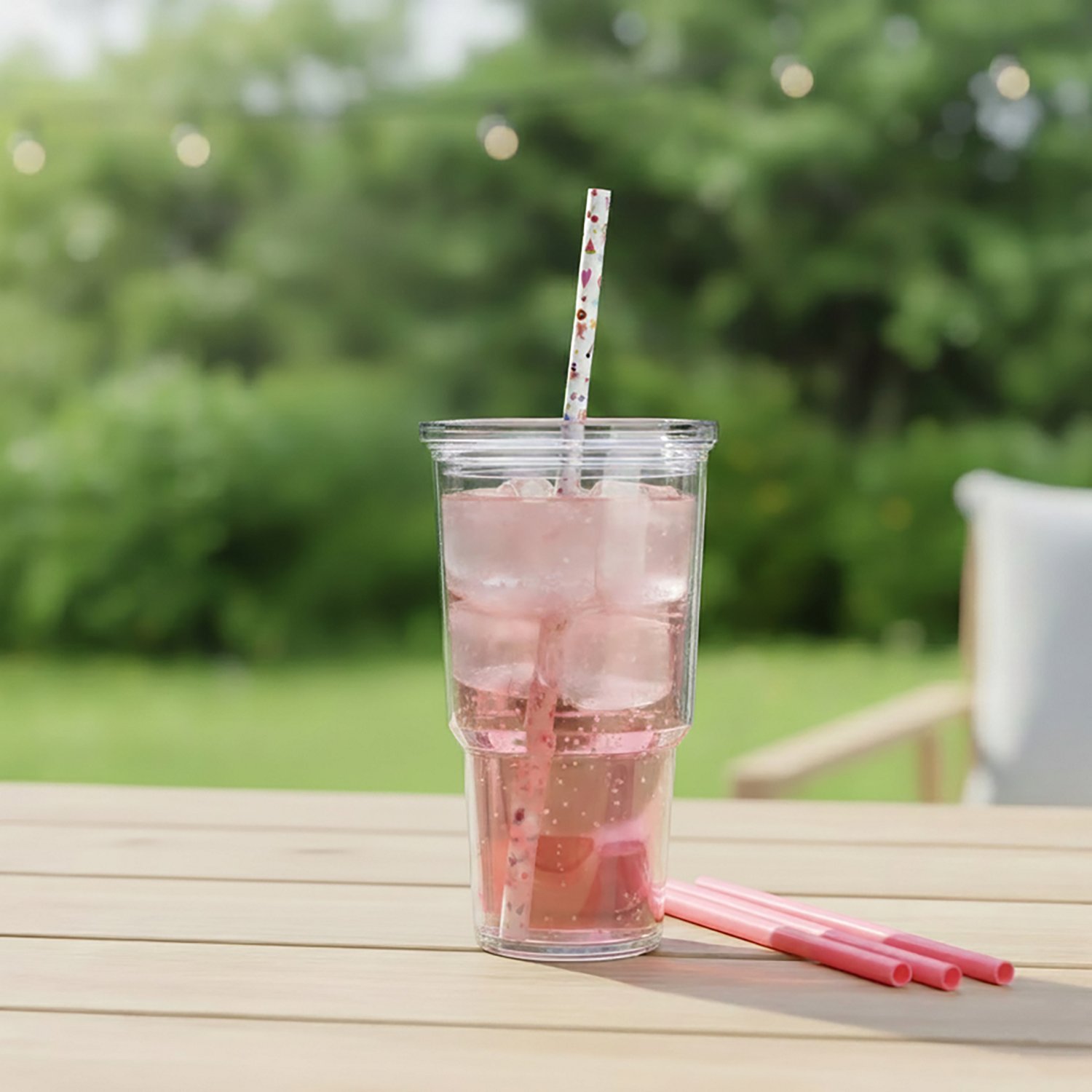 CharCharms 40 oz. Glitter Straws 6-Pack