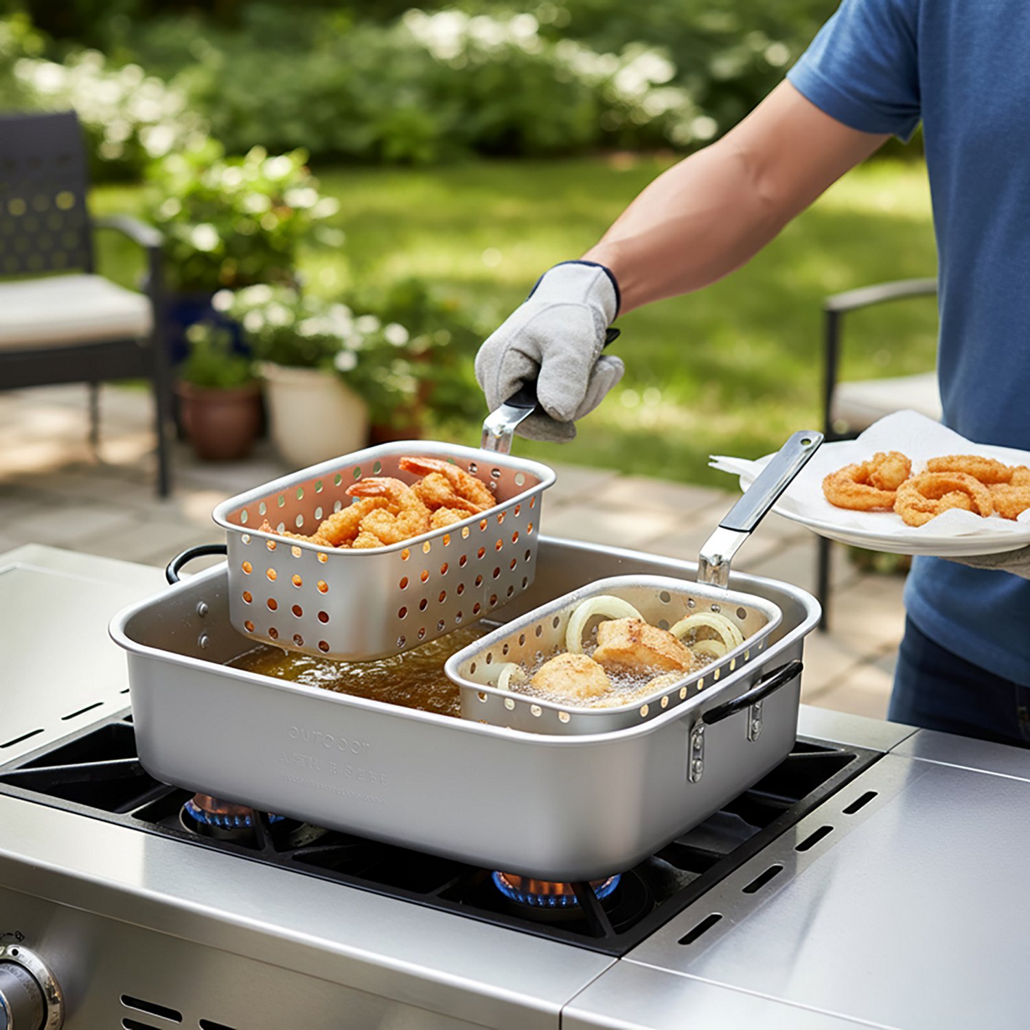 Outdoor Gourmet 15 qt Pan and Baskets - view number 3