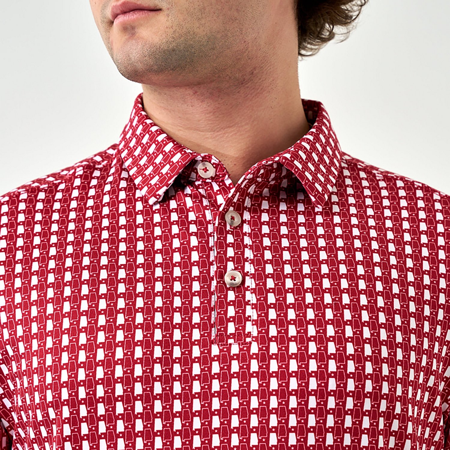 Burlebo Men's Alabama Performance Long Sleeve Polo Shirt - view number 4