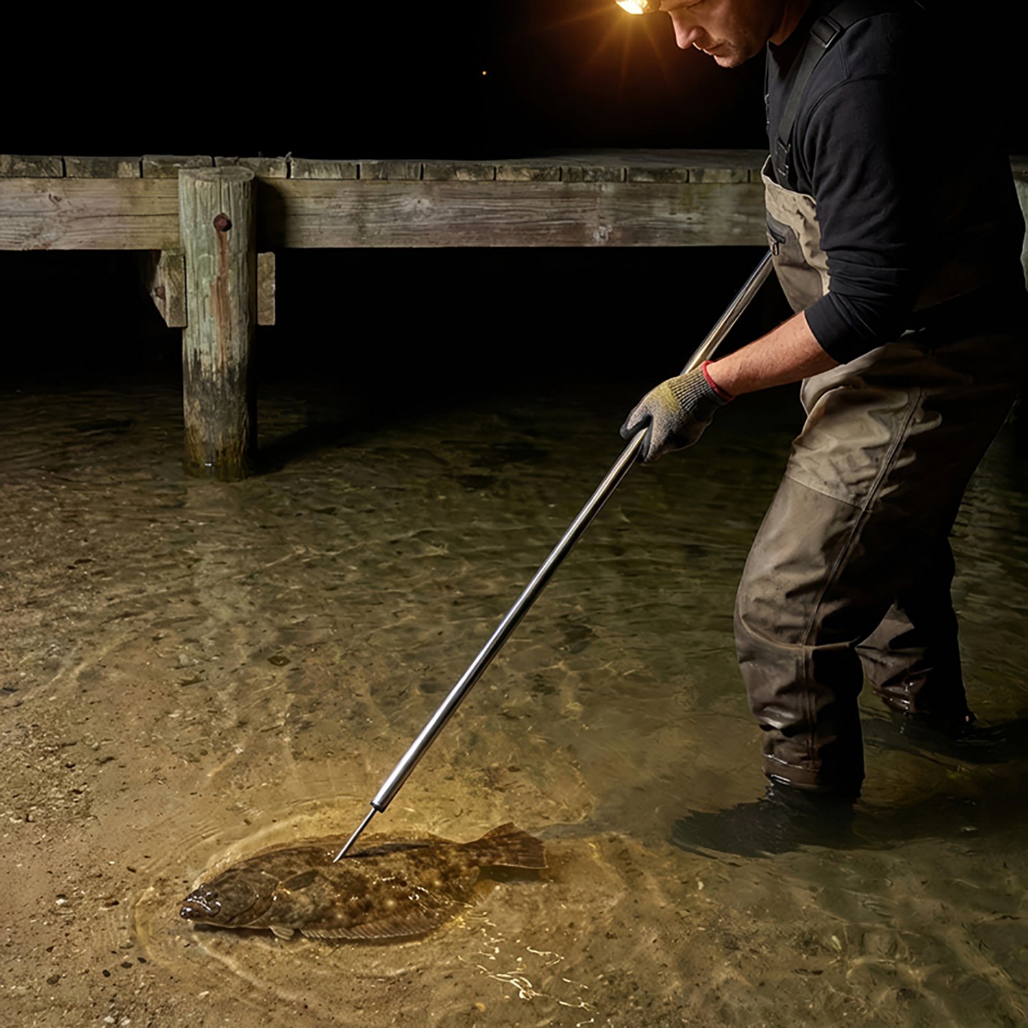 O&H Mfg. 48" Single-Pronged Aluminum Flounder Gig                                                                                - view number 3