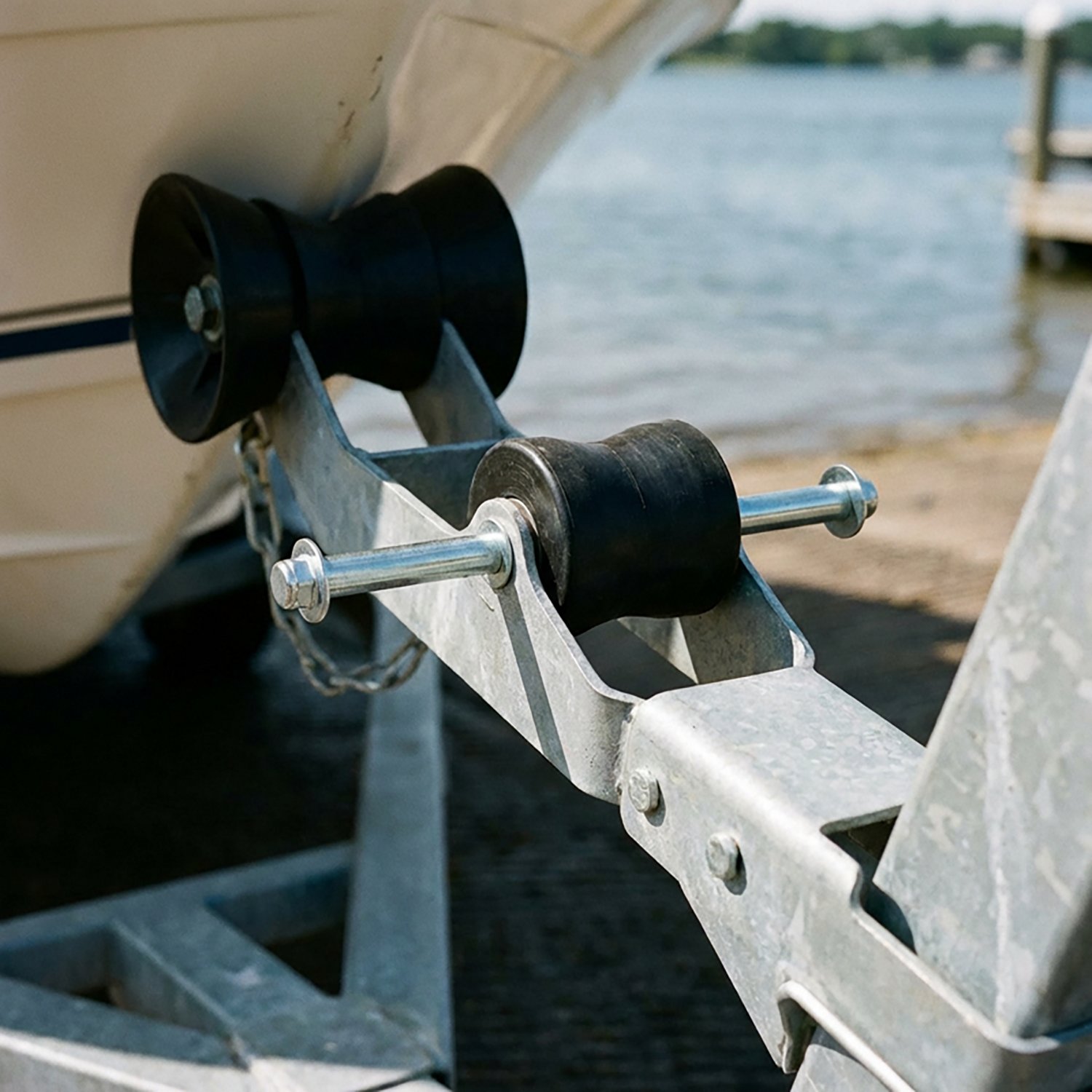 C.E. Smith Company 11-1/8" Zinc-Plated Roller Shaft with Cap Nuts - view number 2