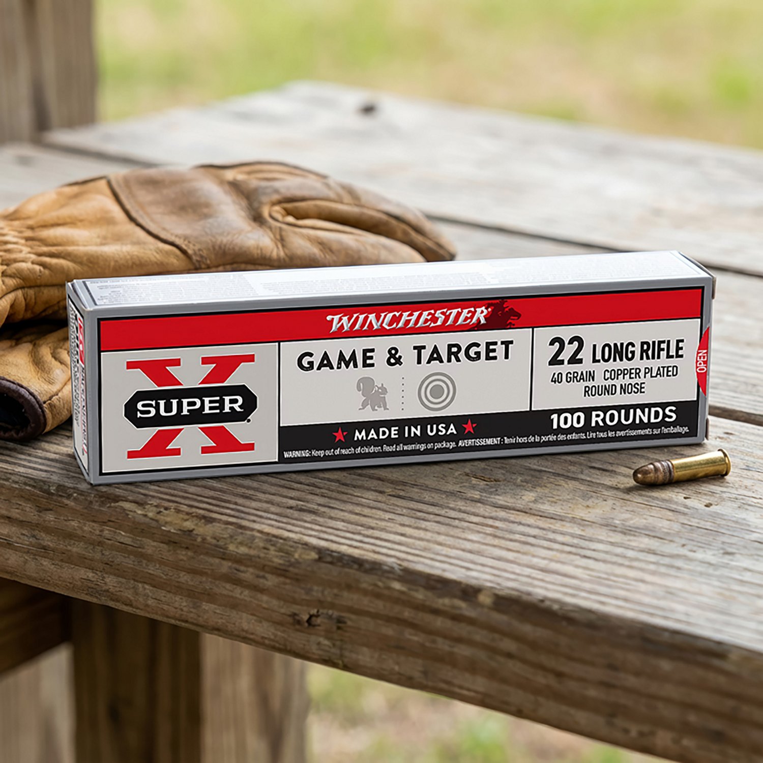 Winchester Super-X Lead Round-Nose .22 Long Rifle 40-Grain Rifle/Handgun Ammunition - 100 Rounds - view number 3