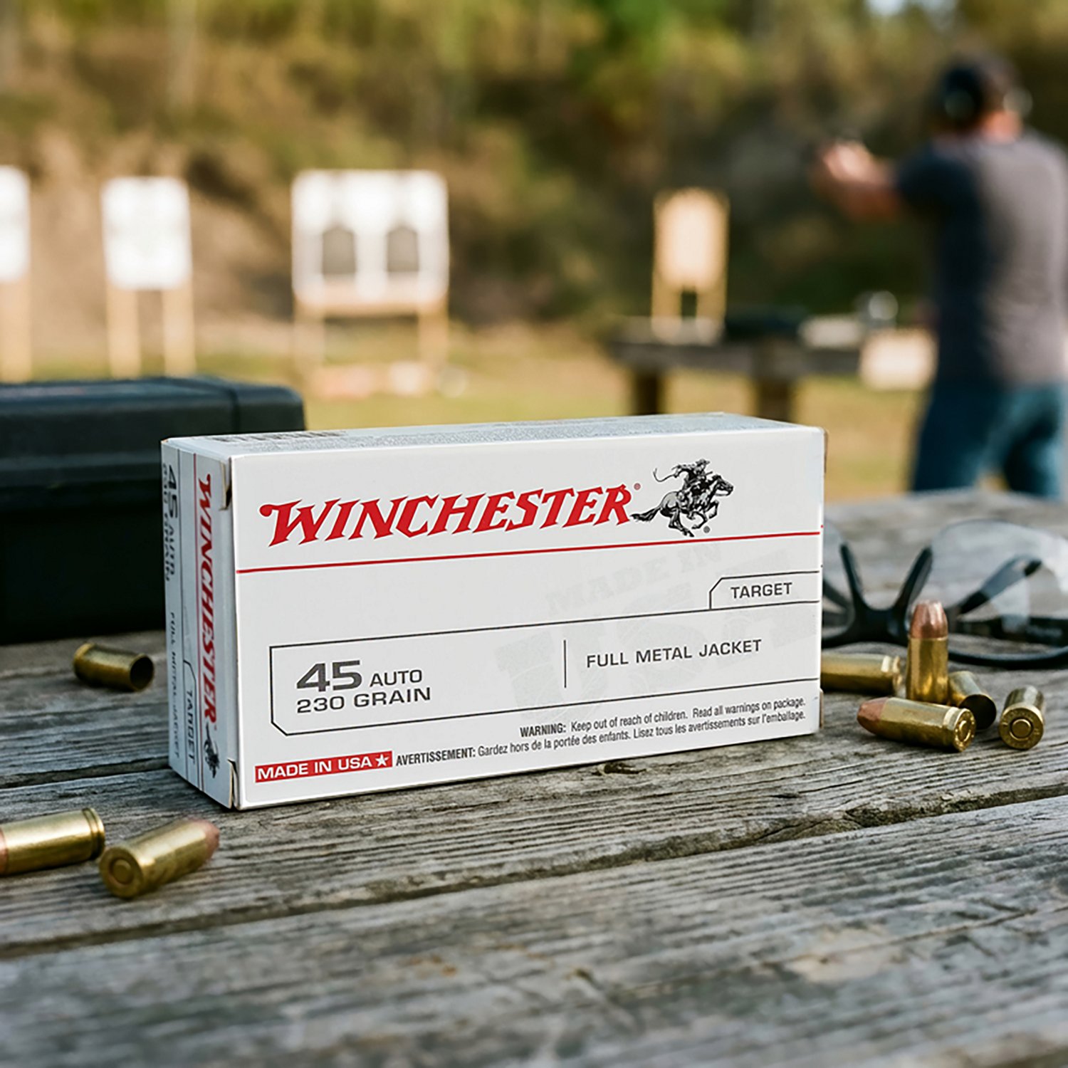 Winchester USA Full Metal Jacket Rounded-Nose .45 Automatic 230-Grain Handgun Ammunition - view number 3