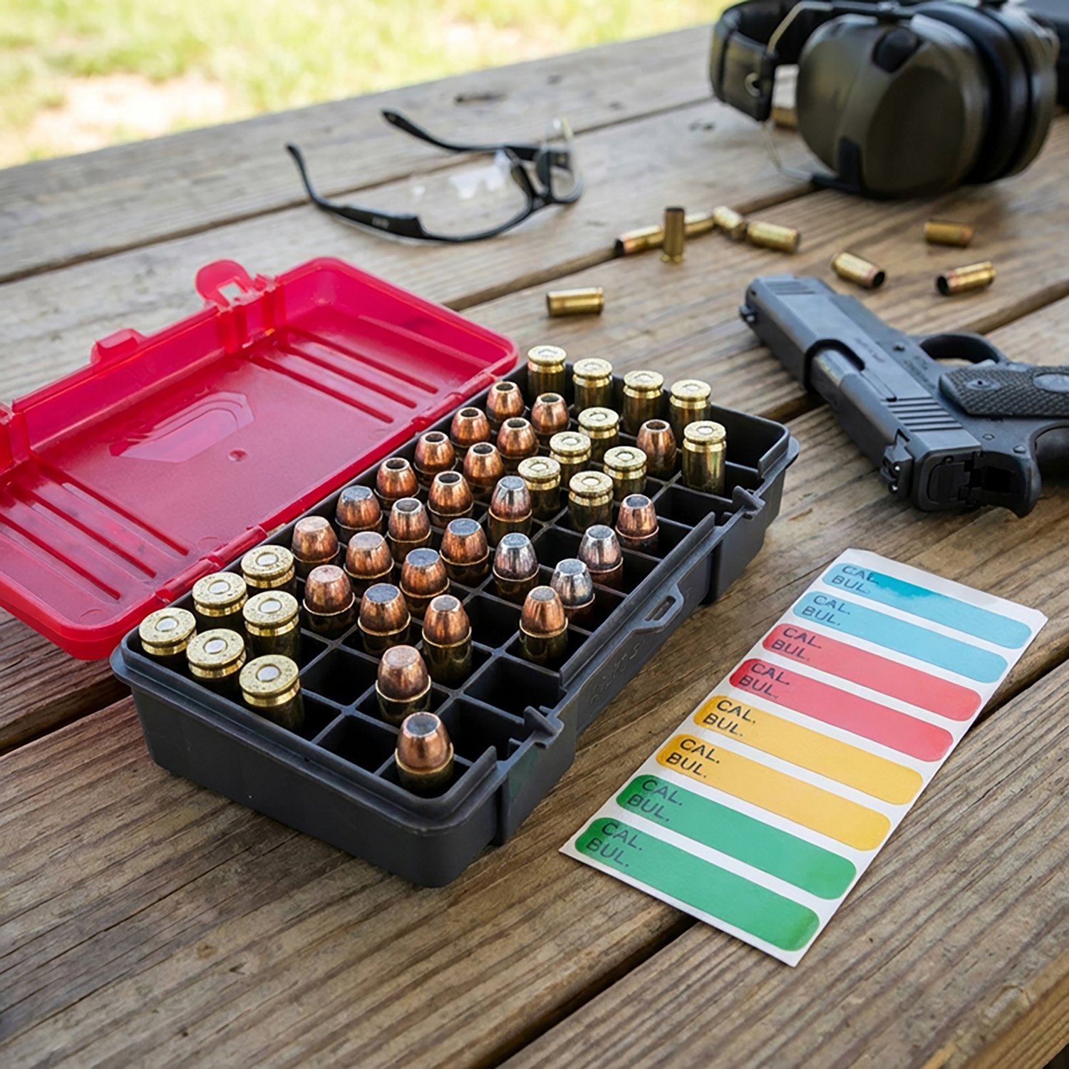Plano 50-Count Handgun Ammo Case for .45 ACP, .40 S&W and 10 mm Bullets - view number 2