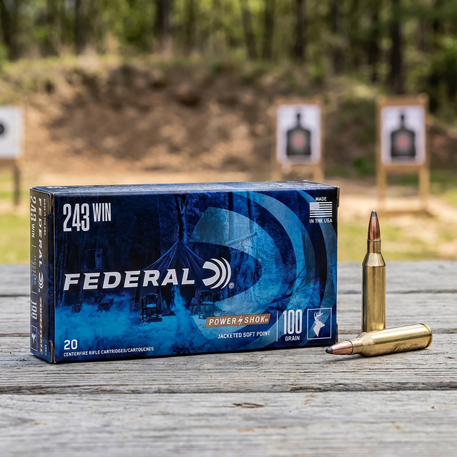 Federal Premium Ammunition Power-Shok .243 Winchester 100-Grain Centerfire Rifle Ammunition                                      - view number 2