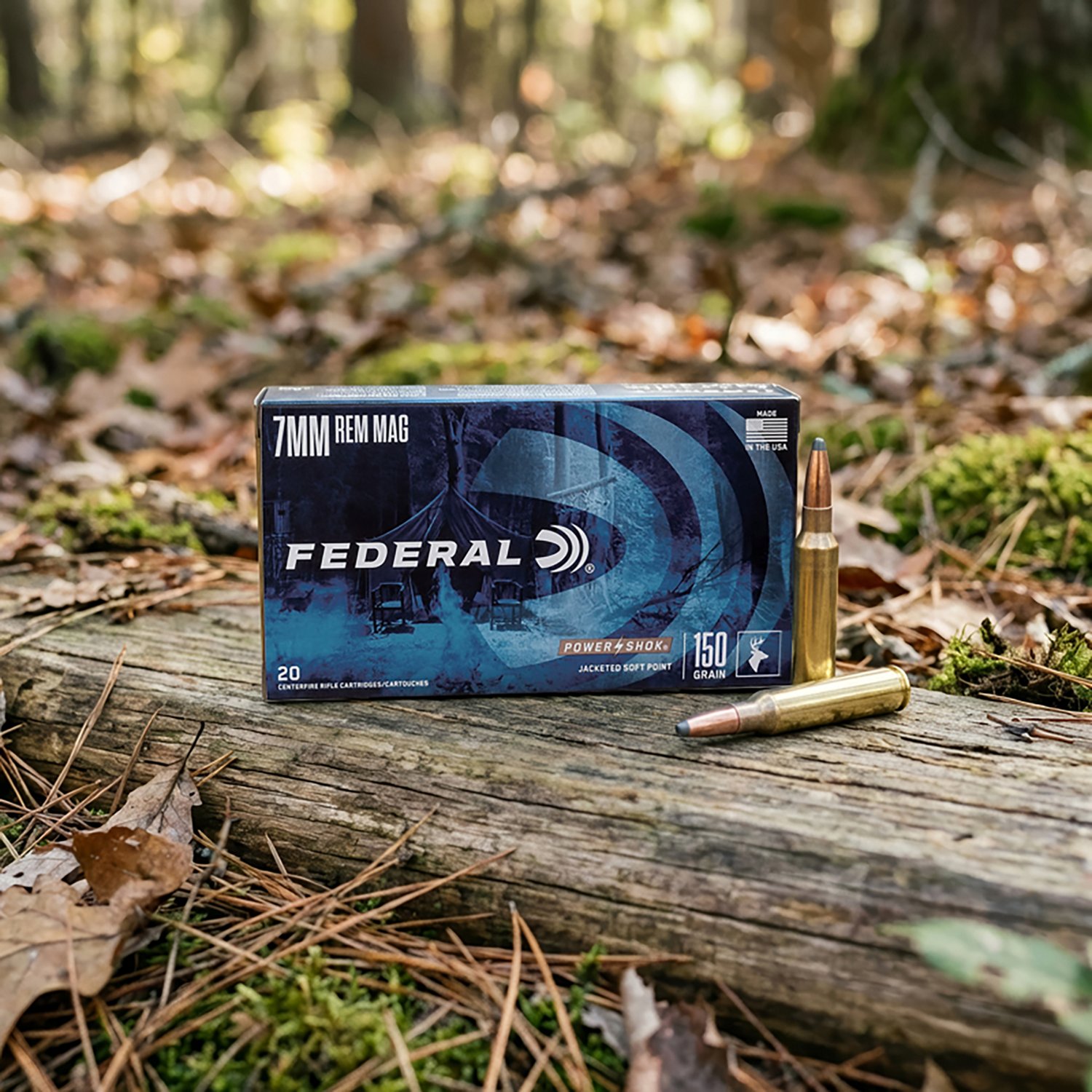 Federal Premium Ammunition Power-Shok 7mm Remington Magnum 150-Grain Centerfire Rifle Ammunition - view number 2