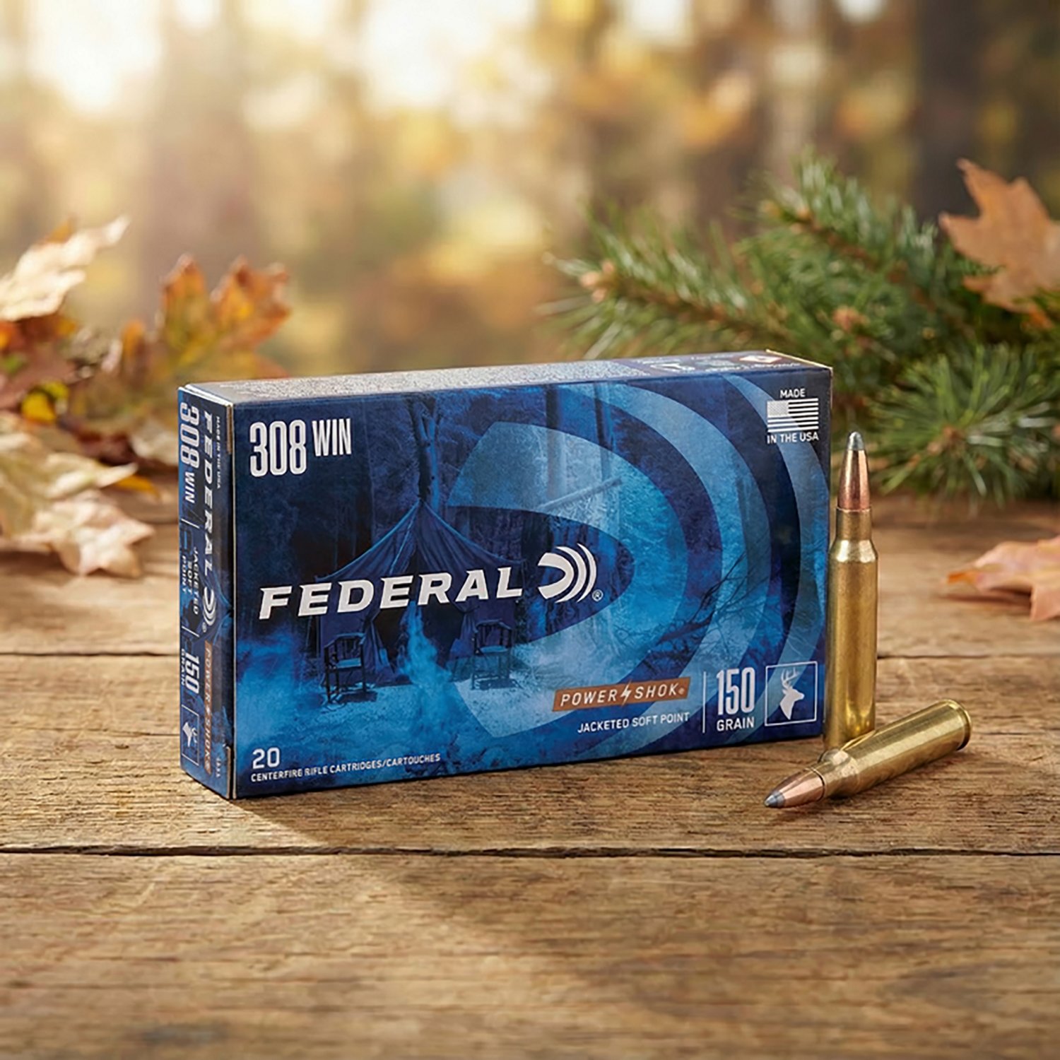 Federal Premium Ammunition Power-Shok .308 Winchester 150-Grain Centerfire Rifle Ammunition                                      - view number 2