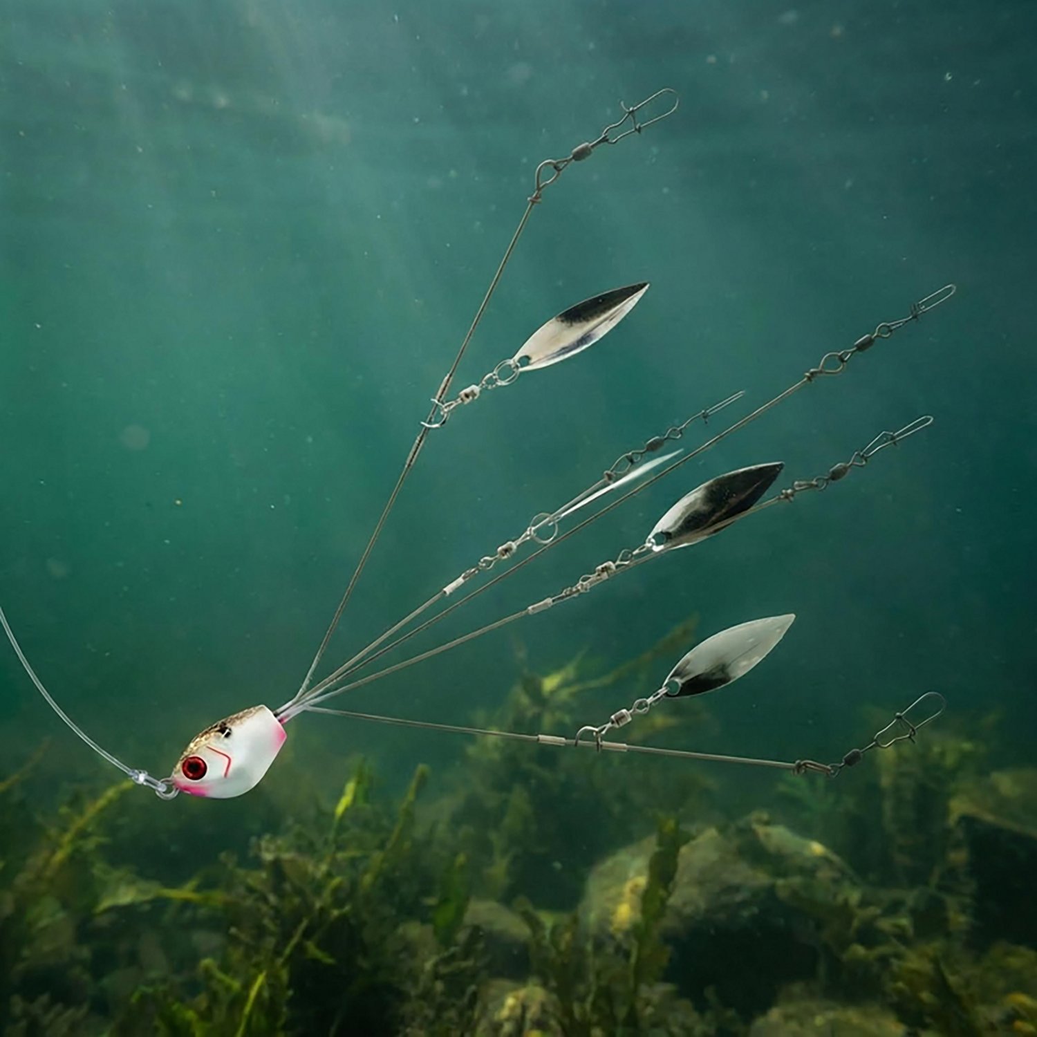 YUM YUMbrella Flash Mob Jr. Willow Blade Baitfish Rig                                                                            - view number 2