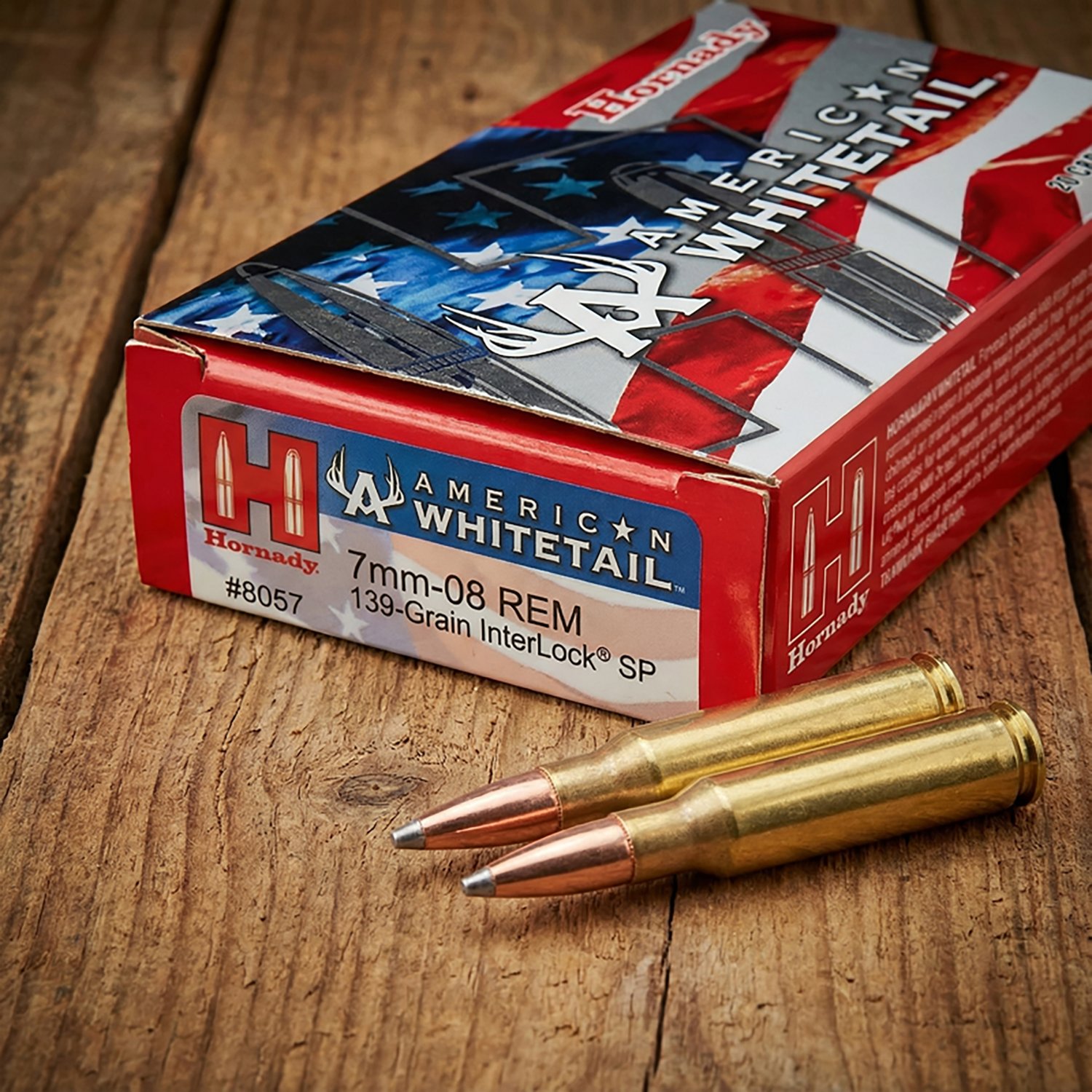 Hornady InterLock SP American Whitetail 7mm-08 Rem 139-Grain Centerfire Rifle Ammunition - 20 Rounds                             - view number 2