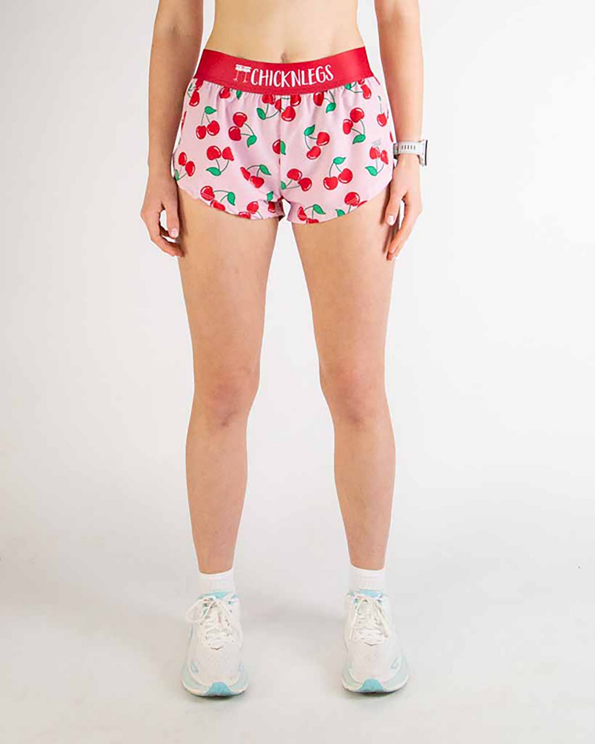 ChicknLegs Women's Cherries Split Shorts 1.5 in