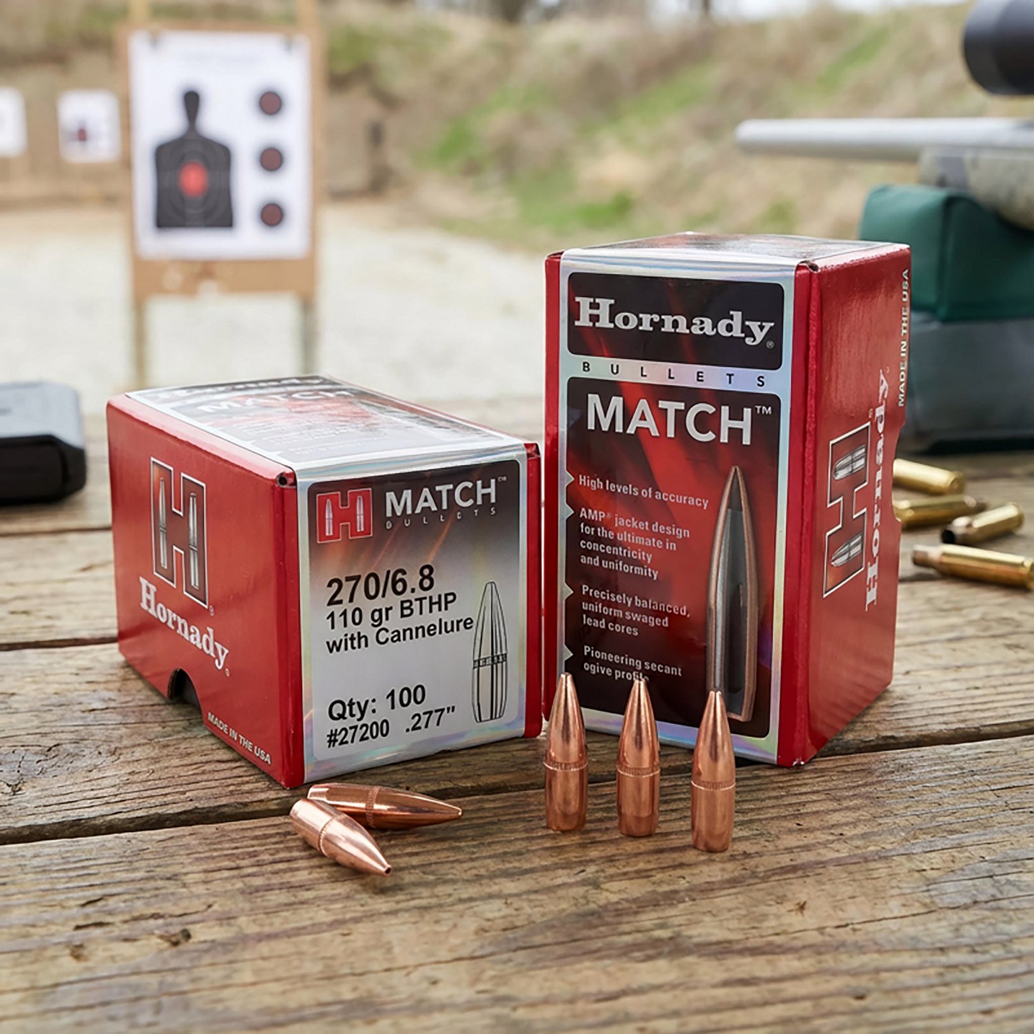 Hornady BTHP 6.8mm 110-Grain Bullets with Cannelure - view number 2