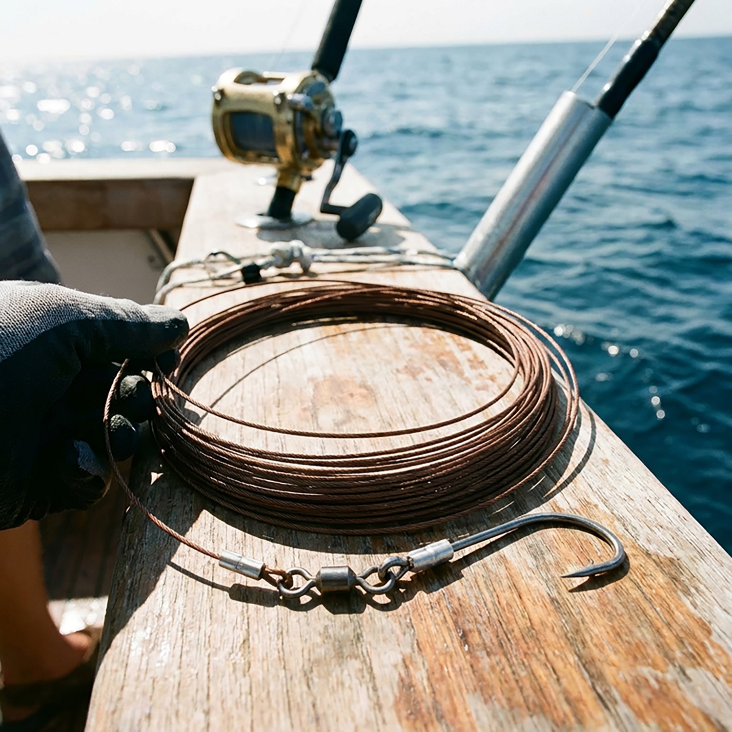 American Fishing Wire 49-Strand 175 lbs 30 ft Coil Stainless-Steel Shark Leader Cable - view number 2