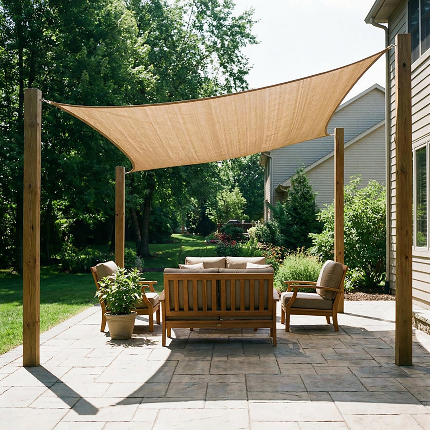 ShelterLogic ShadeLogic 16' x 16' Square Sun Shade Sail - view number 3