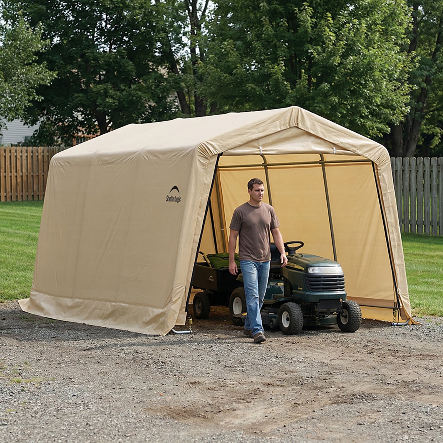 ShelterLogic AutoShelter® 1015 10' x 15' Portable Garage - view number 2