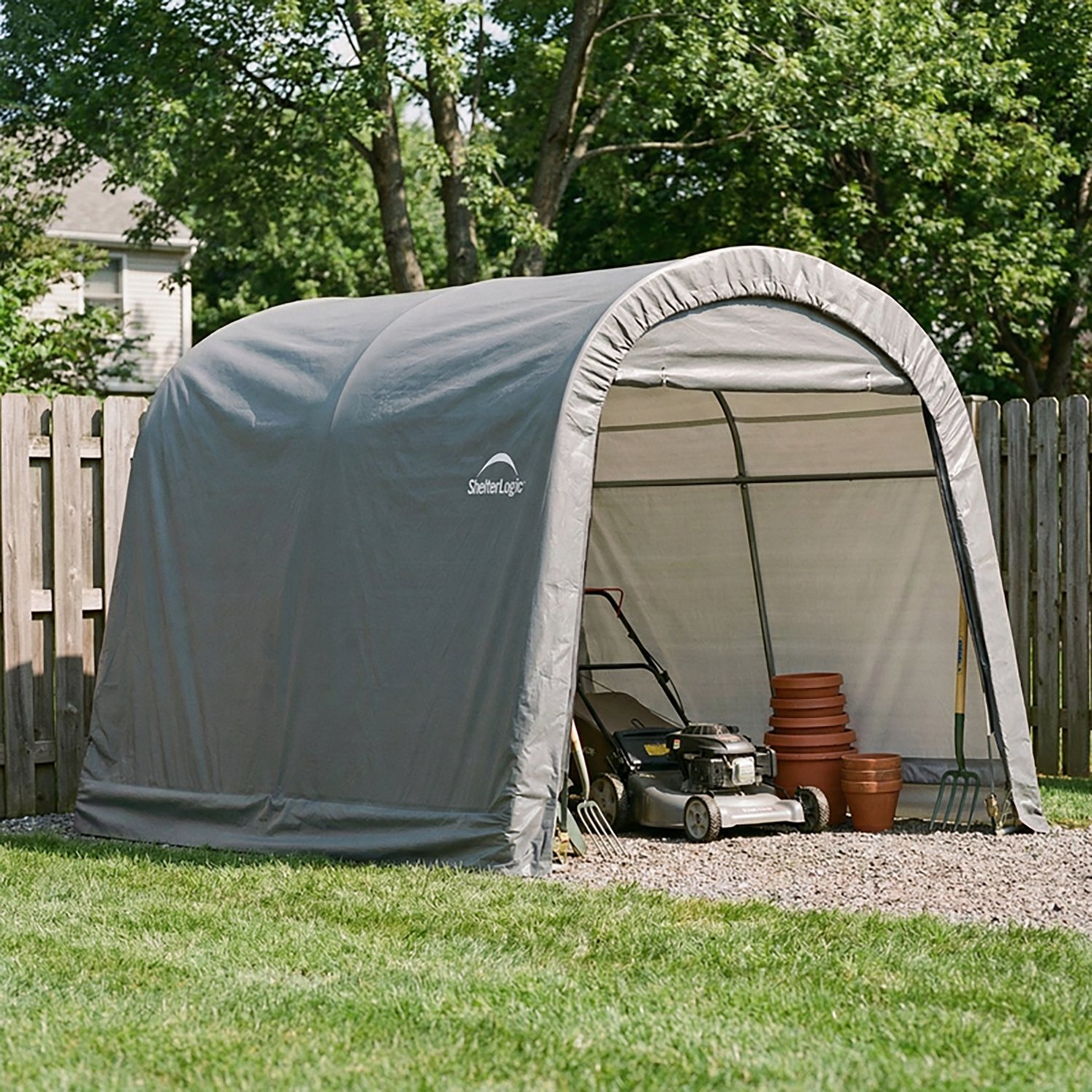 ShelterLogic Shed-in-a-Box RoundTop® 10' x 10' Storage Shed - view number 2