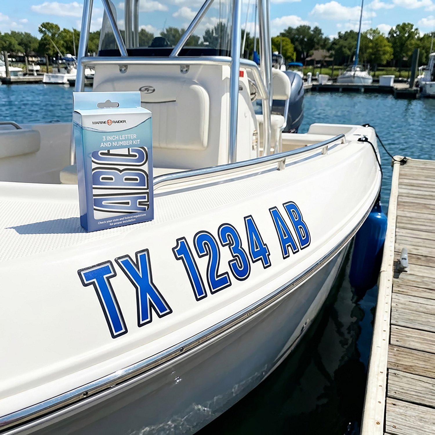 Marine Raider 3 in Vinyl Registration Number/Letter Kit - view number 2
