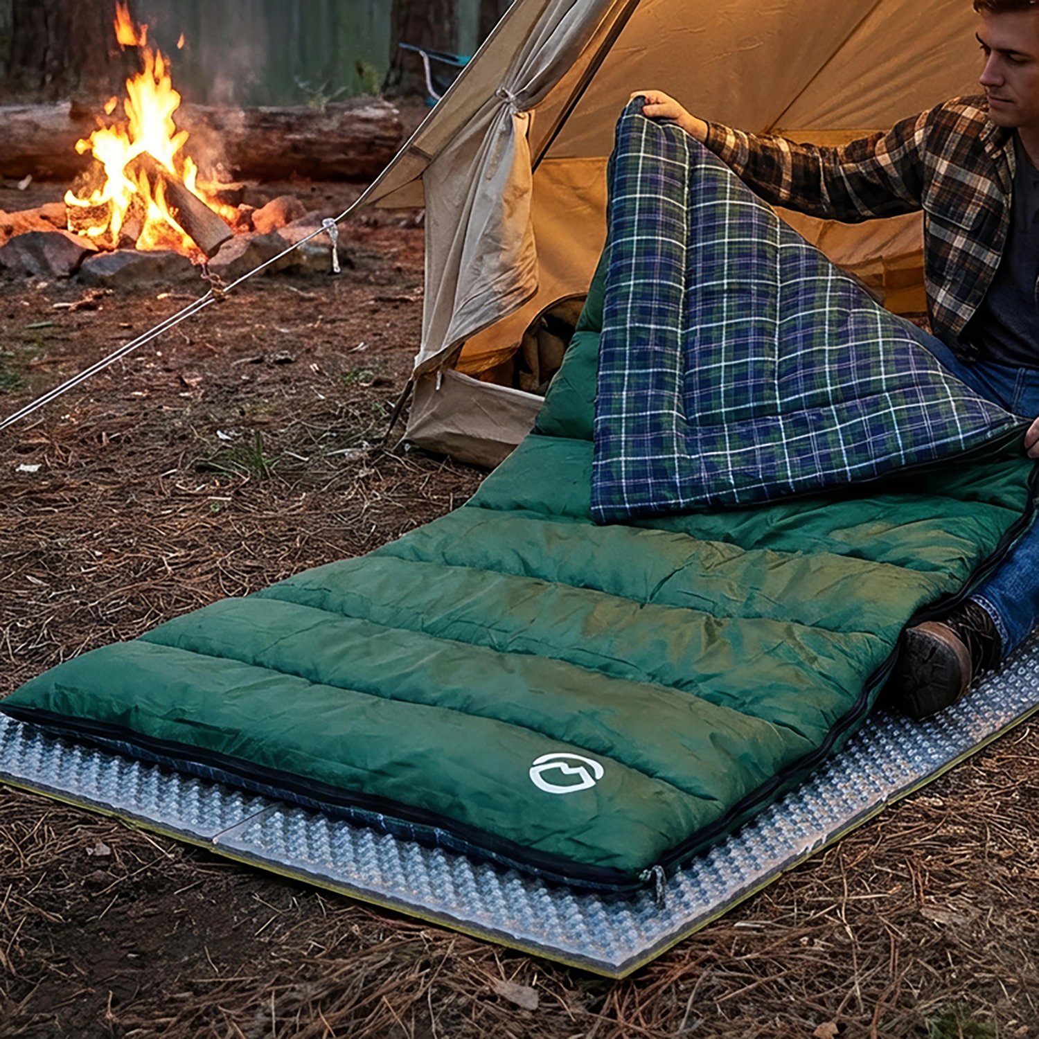 Magellan Outdoors 4 lbs Flannel Lined Rectangle Sleeping Bag - view number 4