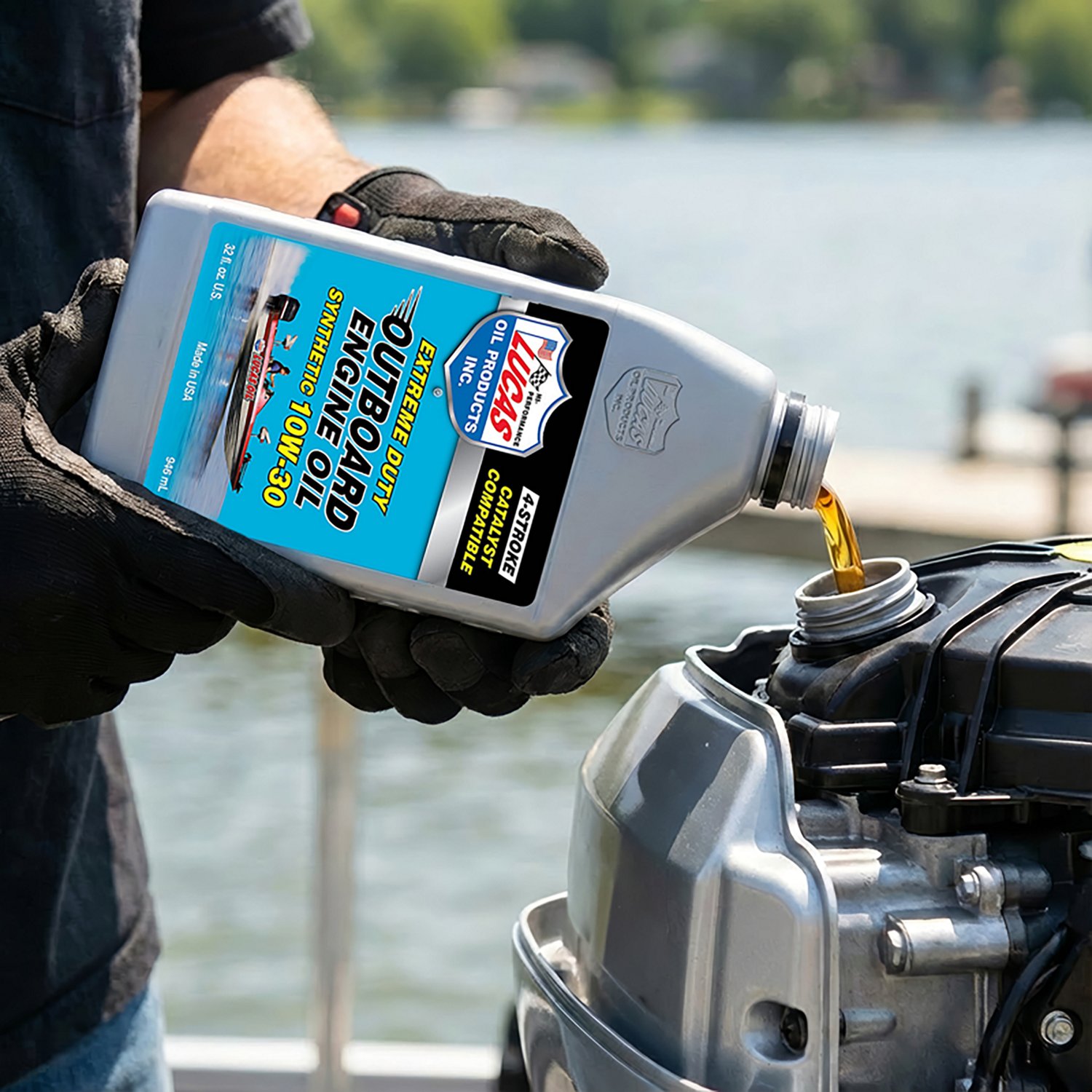 Lucas Oil Synthetic SAE 10W-30 Outboard Engine Oil                                                                               - view number 2