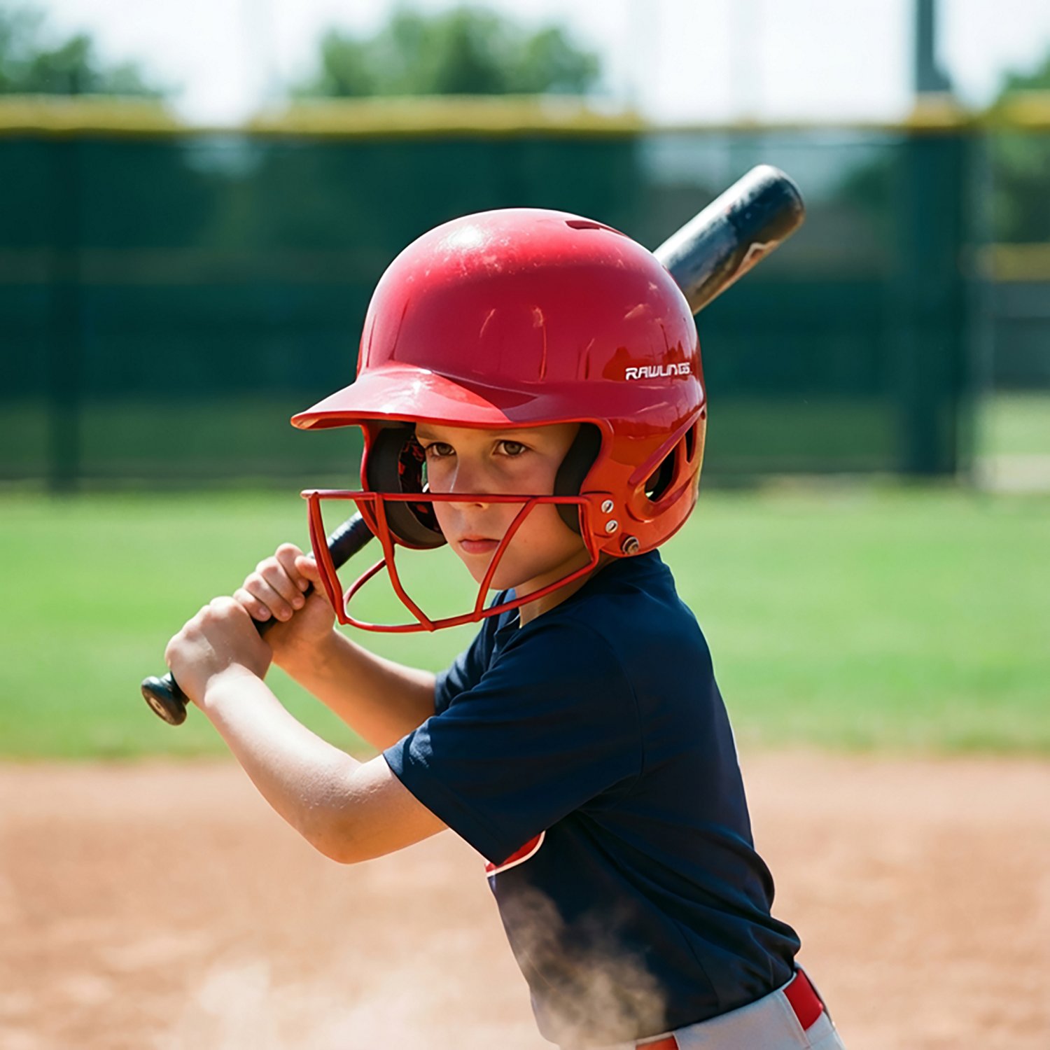 Rawlings Youth MLB Authentic Style T-Ball Batting Helmet with Faceguard - view number 4