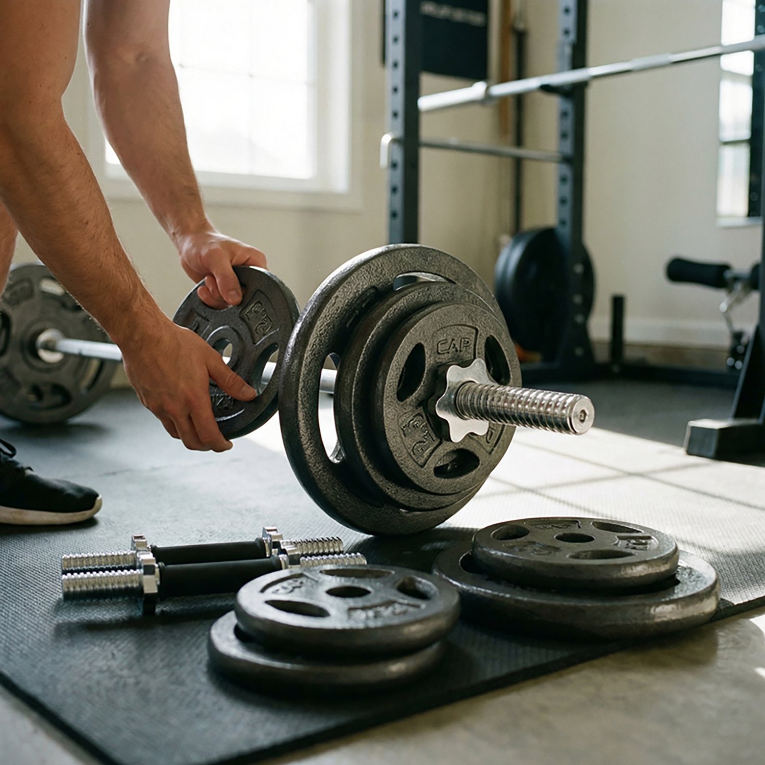 CAP Barbell 110 lb. Regular Grip Barbell Weight Set - view number 2