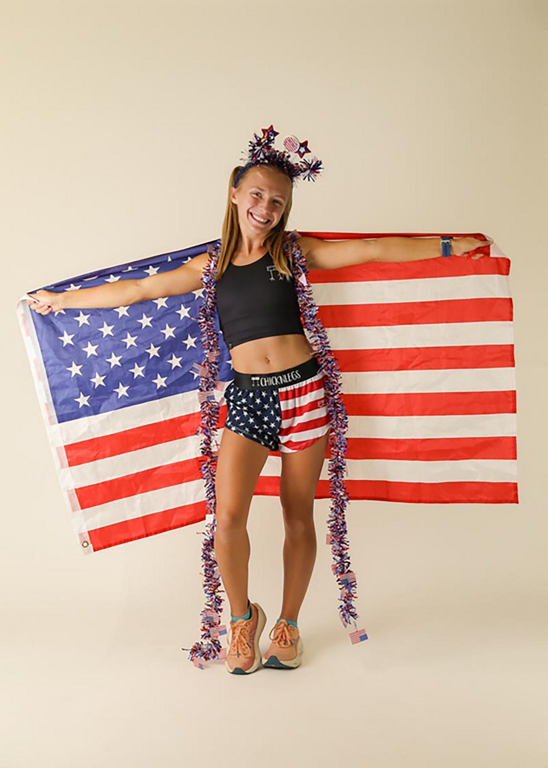 ChicknLegs Women's USA Split Shorts 1.5 in - view number 3