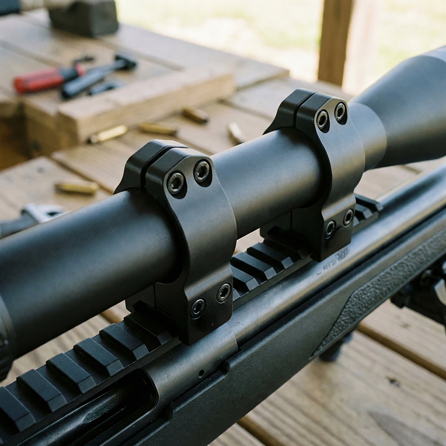 Warne Maxima/Magnum Permanent Low 1 in Scope Mount Fixed Ring Set - view number 2