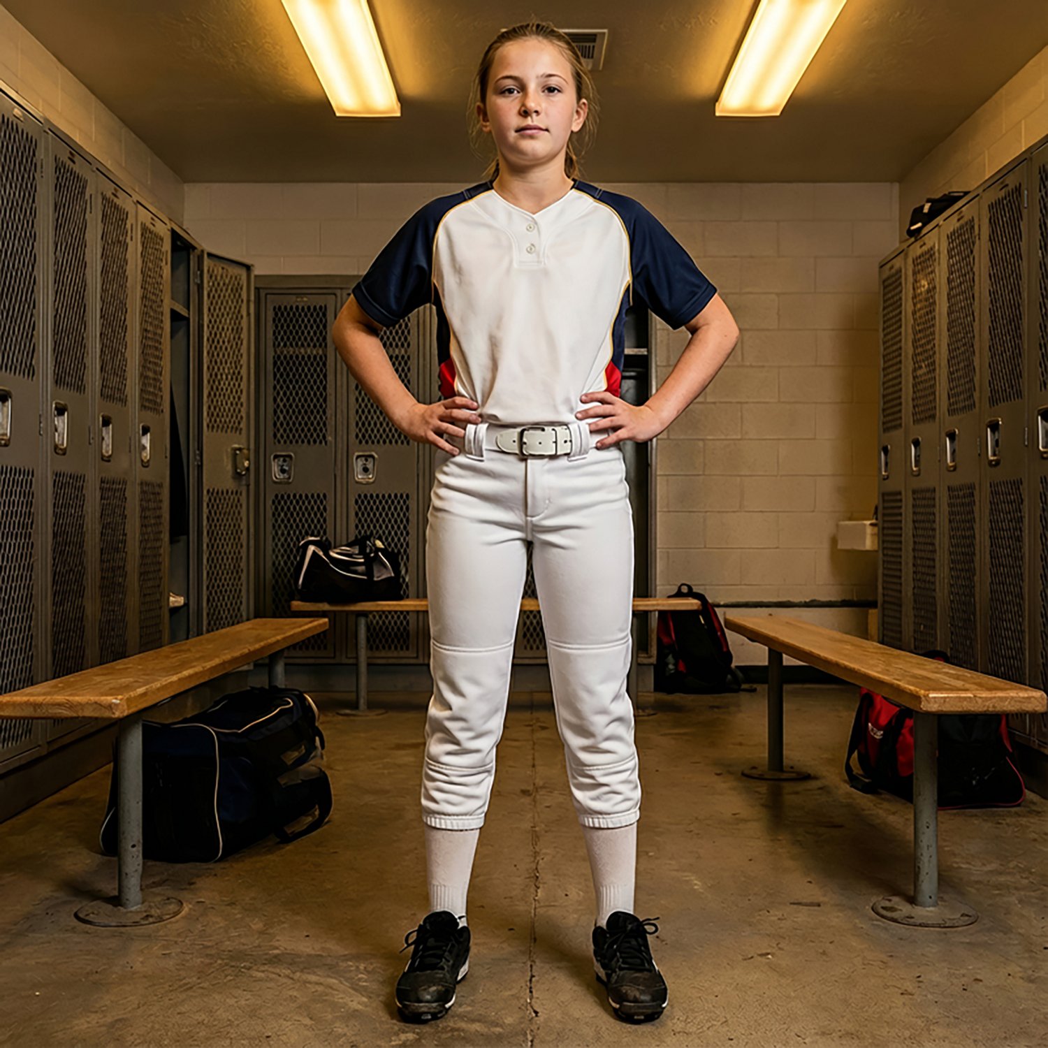 Mizuno™ Girls' Padded Belted Softball Pant                                                                                     - view number 3