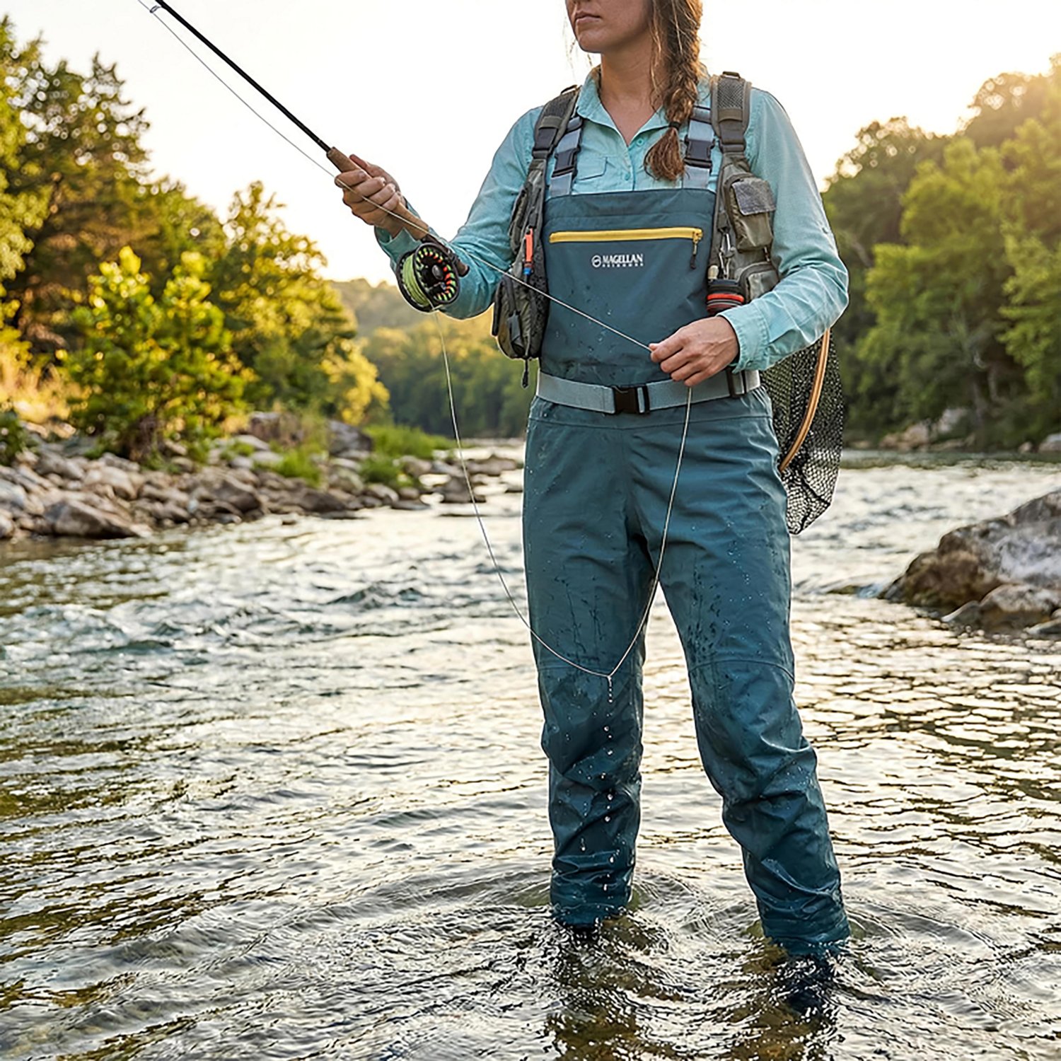 Magellan Outdoors Women's Freeport Breathable Stockingfoot Wader - view number 4