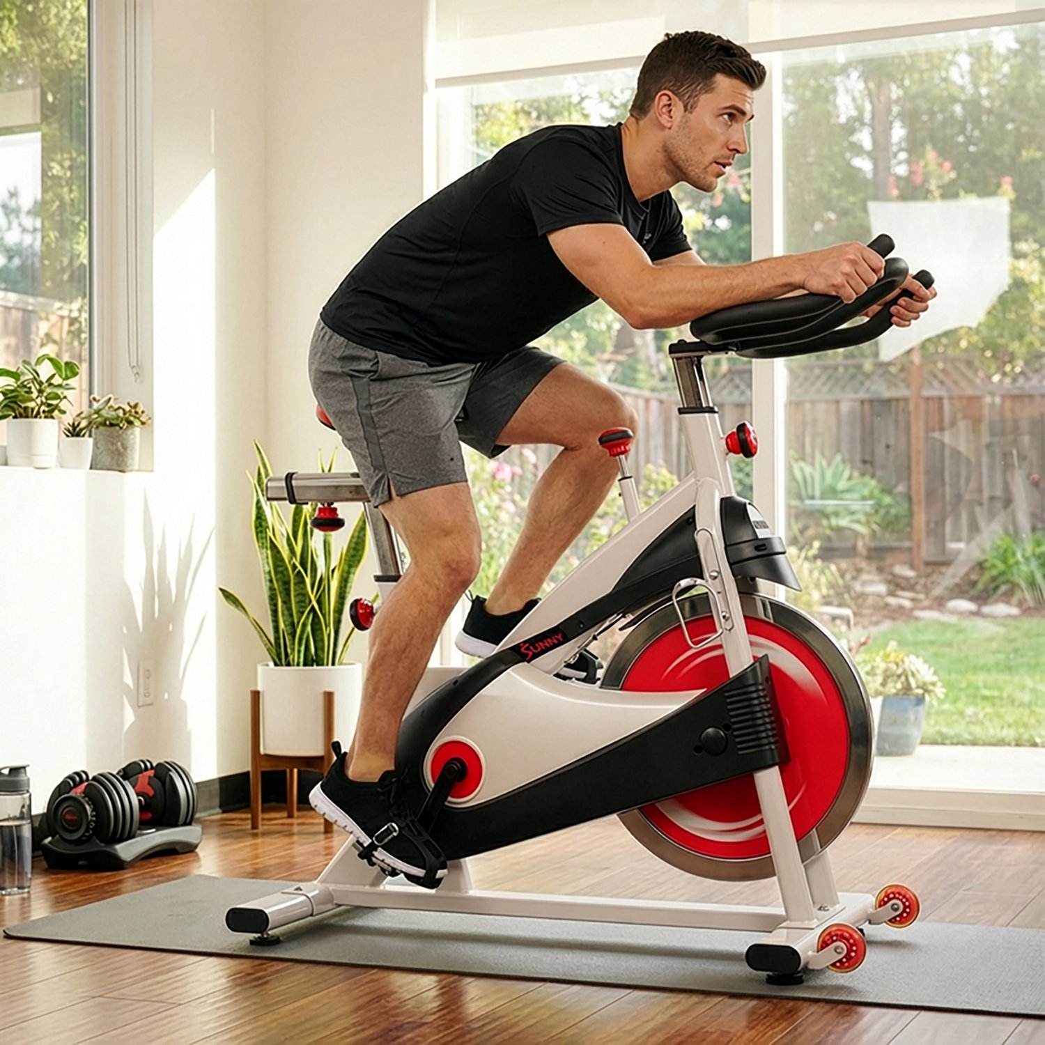 Sunny Health & Fitness Belt Drive Premium Indoor Cycling Bike - view number 3